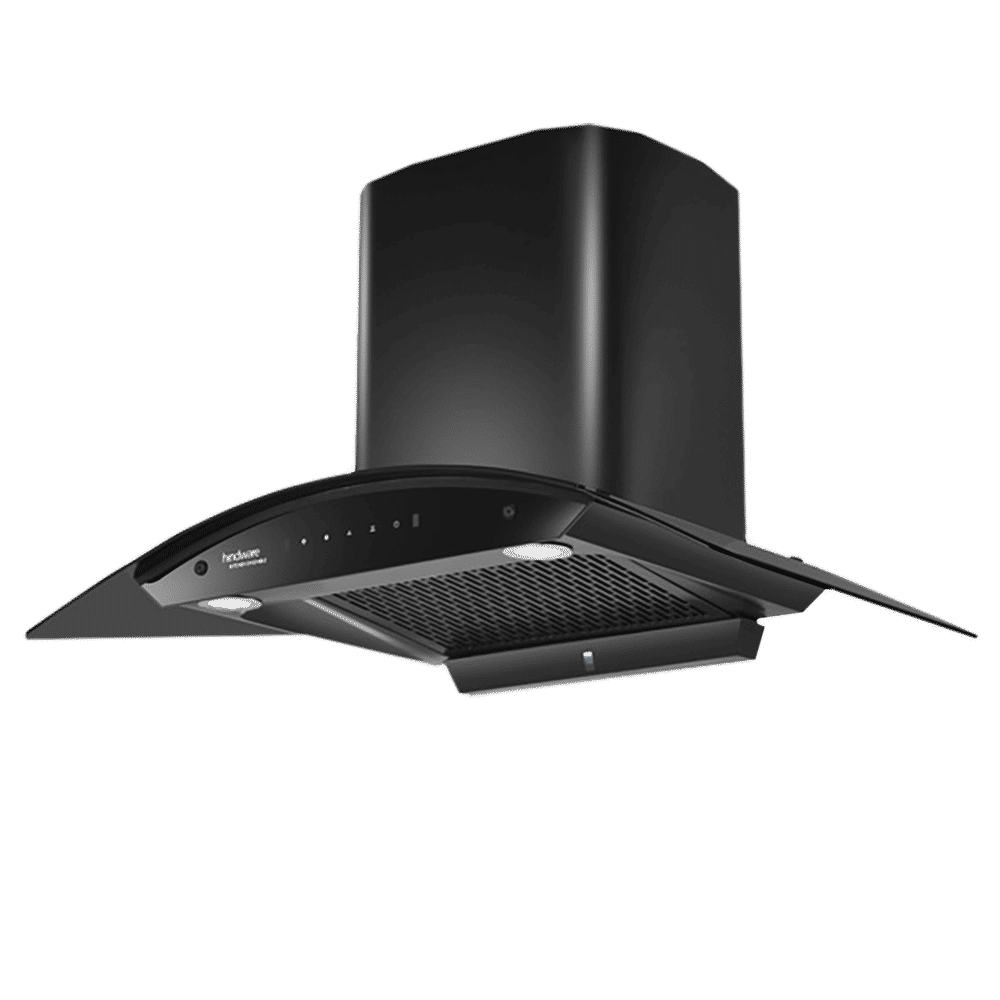 Hindware Celesia 90cm 1500m3/hr Ducted Auto Clean Wall Mounted Chimney with Touch Control (Black)_7