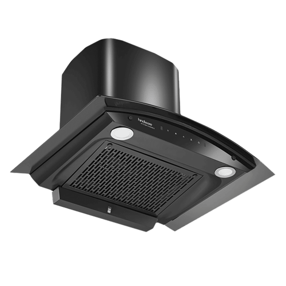 Hindware Celesia 90cm 1500m3/hr Ducted Auto Clean Wall Mounted Chimney with Touch Control (Black)_4