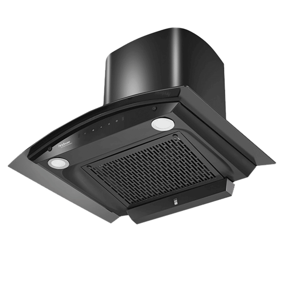 Hindware Celesia 90cm 1500m3/hr Ducted Auto Clean Wall Mounted Chimney with Touch Control (Black)_5