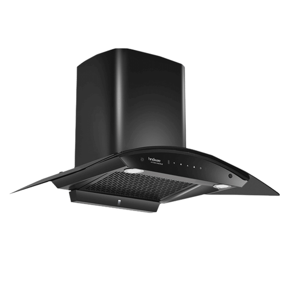 Hindware Celesia 90cm 1500m3/hr Ducted Auto Clean Wall Mounted Chimney with Touch Control (Black)_6