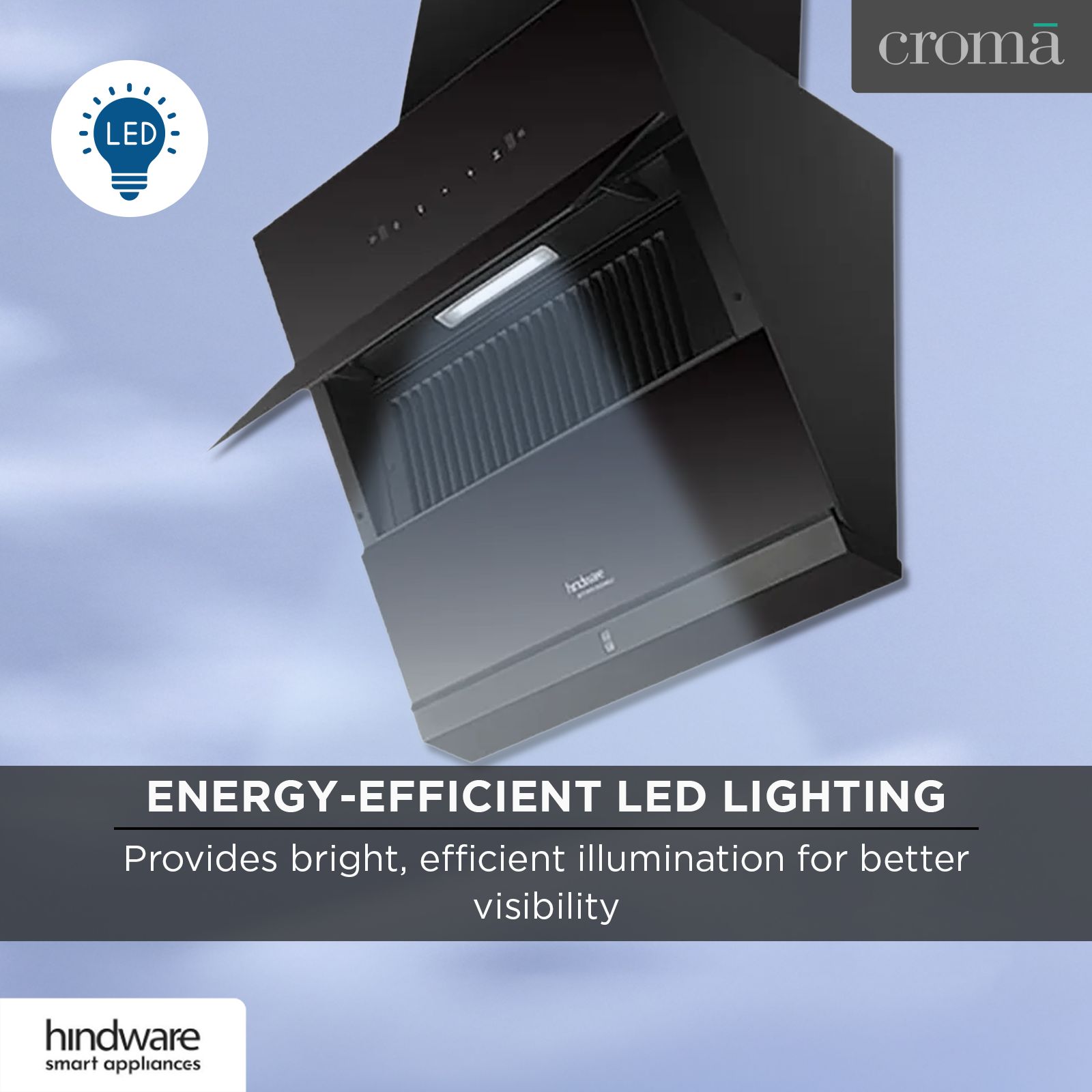 Hindware Lexia 60cm 1350m3/hr Ducted Auto Clean Wall Mounted Chimney with Touch Control (Black)_14