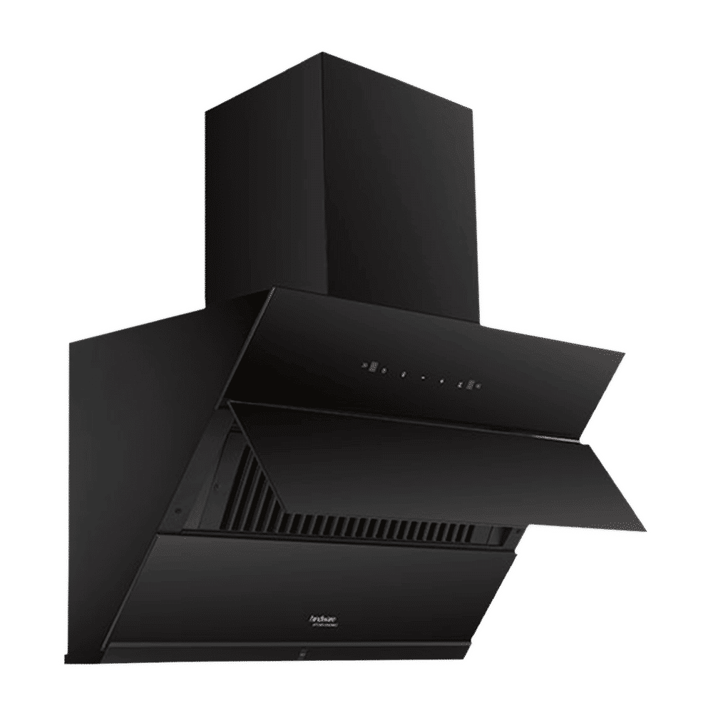 hindware Lexia 75cm 1350m3/hr Ducted Auto Clean Wall Mounted Chimney with Touch Control (Black)_9
