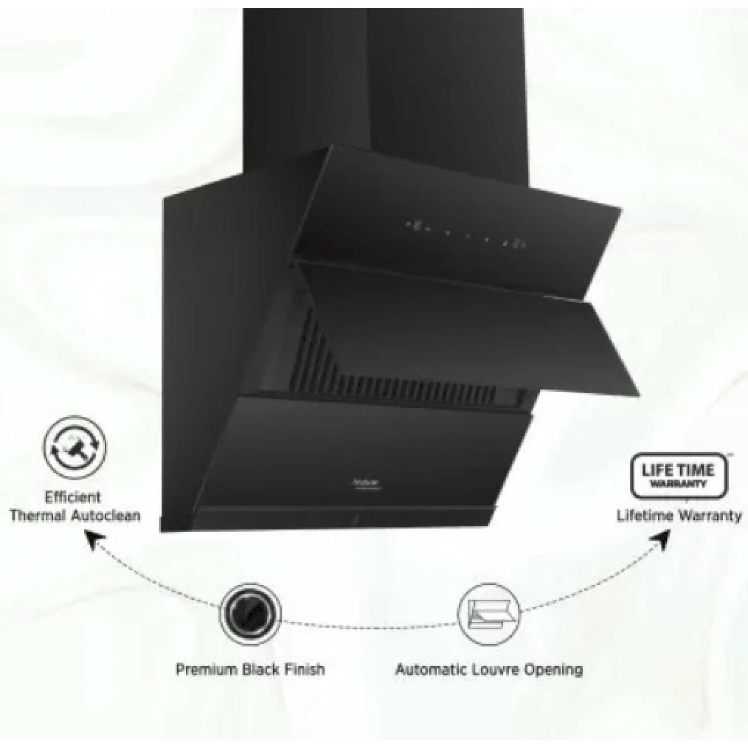 hindware Lexia 75cm 1350m3/hr Ducted Auto Clean Wall Mounted Chimney with Touch Control (Black)_6