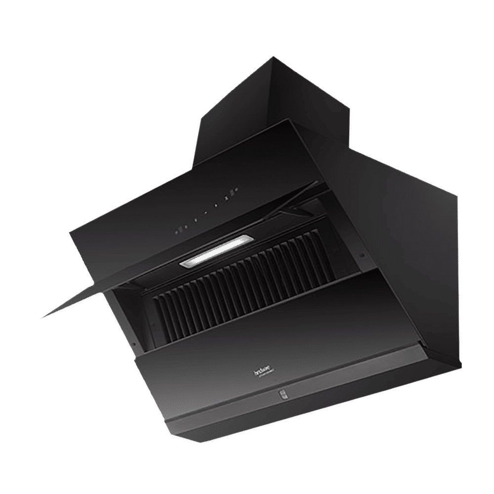 hindware Lexia 90cm 1350m3/hr Ducted Auto Clean Wall Mounted Chimney with Touch Control (Black)_5
