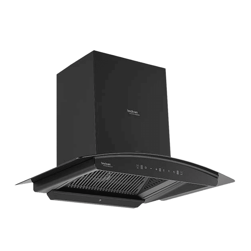 hindware Zinnia 75cm 1300m3/hr Ducted Auto Clean Wall Mounted Chimney with Motion Sensor (Black) hindware Zinnia 75cm 1300m3/hr Ducted Auto Clean Wall Mounted Chimney with Motion Sensor (Black)_7