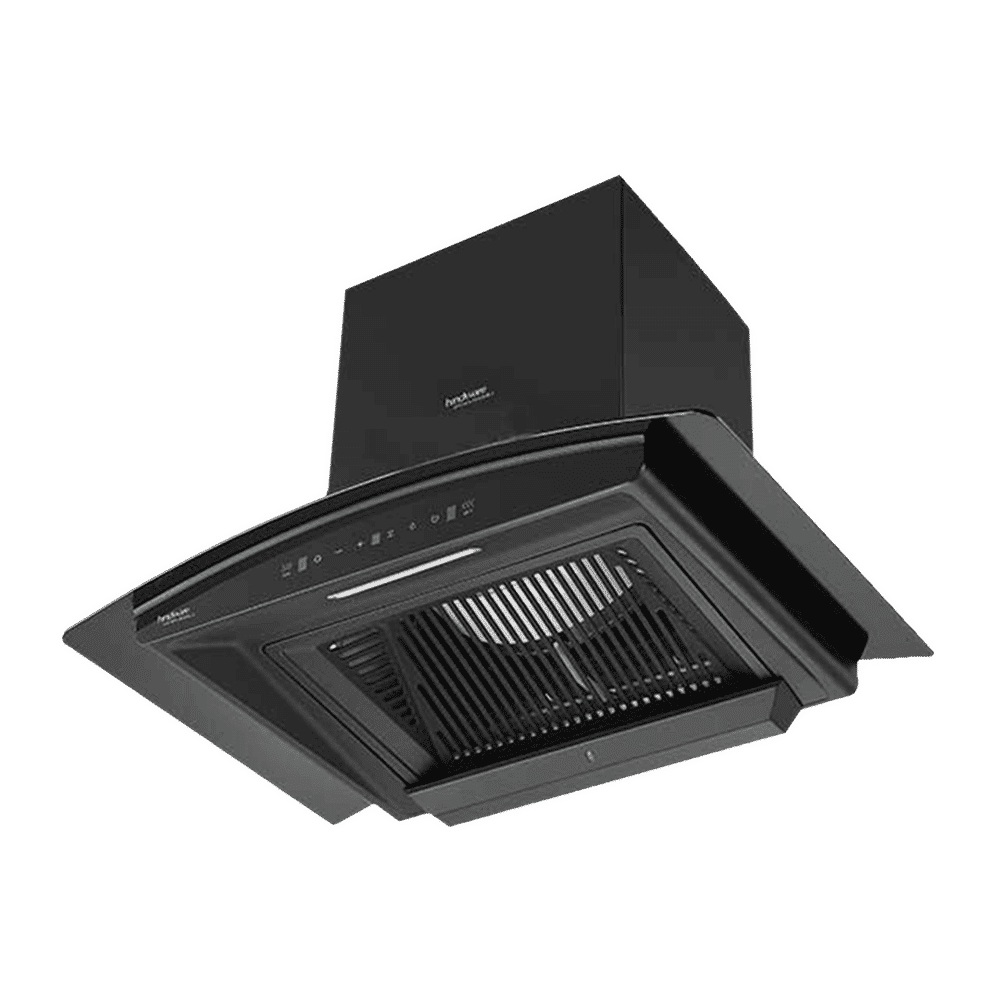hindware Zinnia 75cm 1300m3/hr Ducted Auto Clean Wall Mounted Chimney with Motion Sensor (Black) hindware Zinnia 75cm 1300m3/hr Ducted Auto Clean Wall Mounted Chimney with Motion Sensor (Black)_5