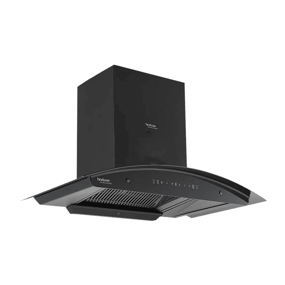 hindware Zinnia 90cm 1350m3/hr Ducted Auto Clean Wall Mounted Chimney with Motion Sensor (Black)_7