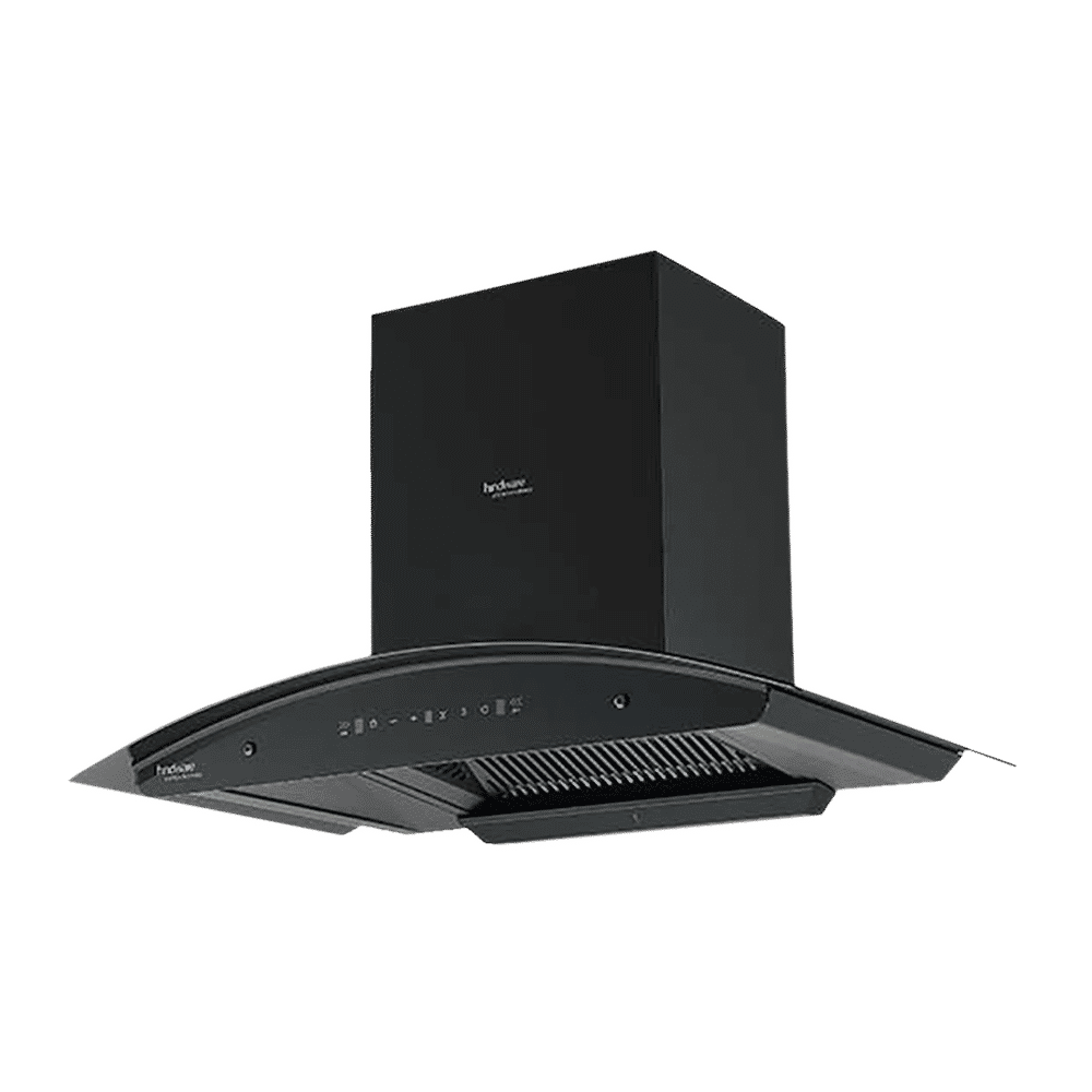 hindware Zinnia 90cm 1350m3/hr Ducted Auto Clean Wall Mounted Chimney with Motion Sensor (Black)_5