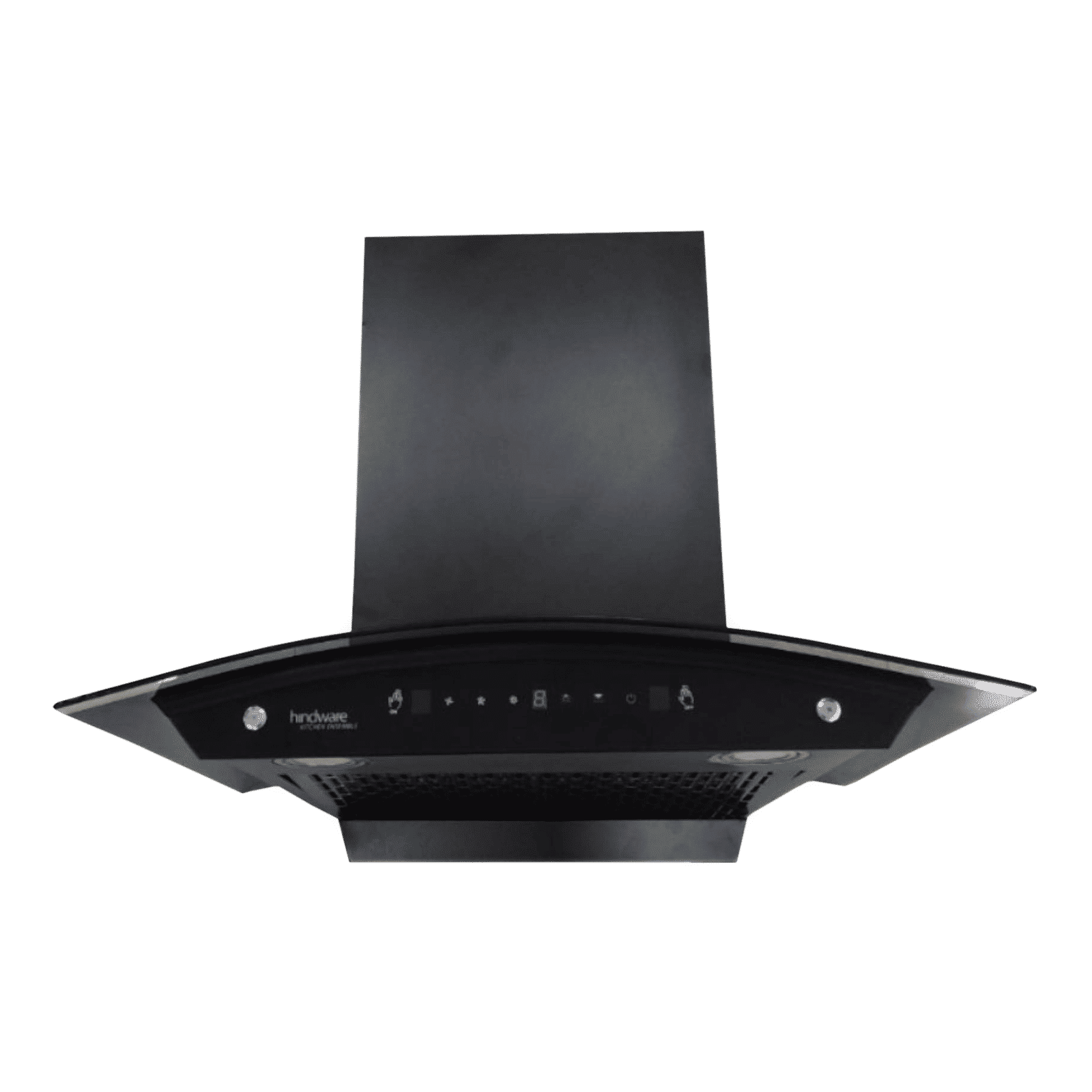 hindware Divina 60cm 1200m3/hr Ducted Auto Clean Wall Mounted Chimney with Motion Sensor (Black) hindware Divina 60cm 1200m3/hr Ducted Auto Clean Wall Mounted Chimney with Motion Sensor (Black)_1
