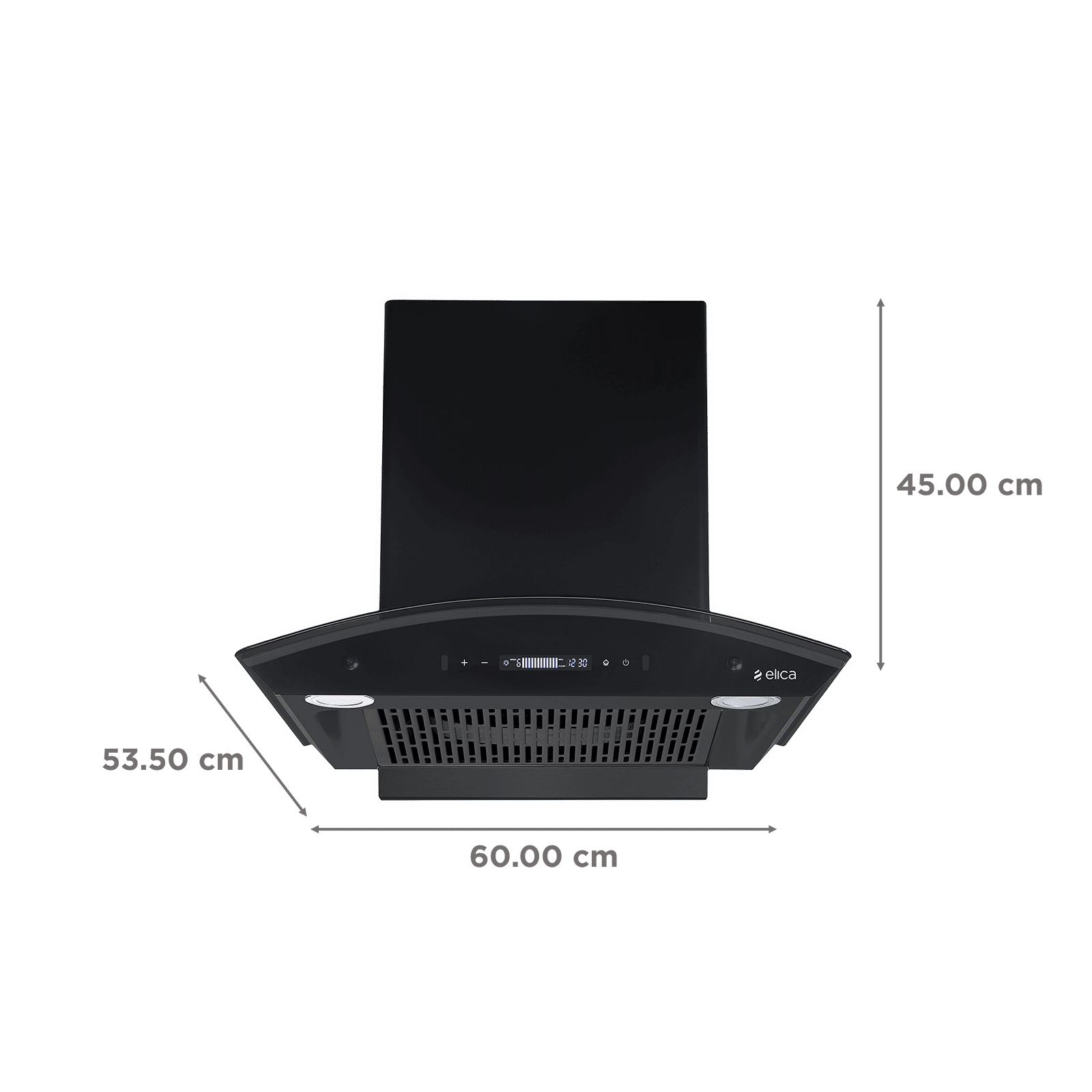 elica BLDC FLCG 600 HAC LTW MS NERO 60cm 1400m3/hr Ducted Auto Clean Wall Mounted Chimney with Touch Control Panel (Black)_2
