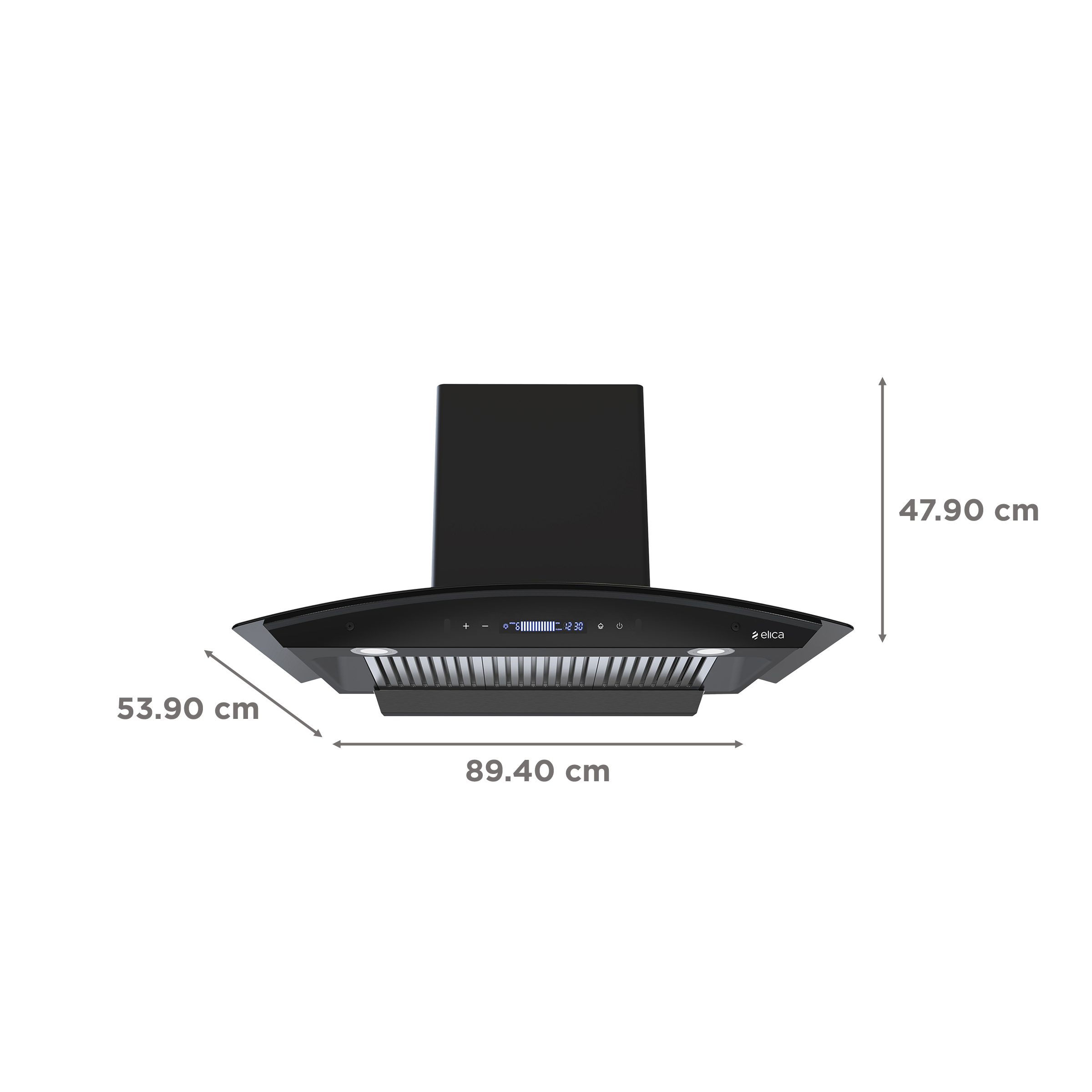 elica BLDC BFCG 903 HAC LTW MS NERO 90cm 1400m3/hr Ducted Wall Mounted Chimney with Durable Design (Black)_2