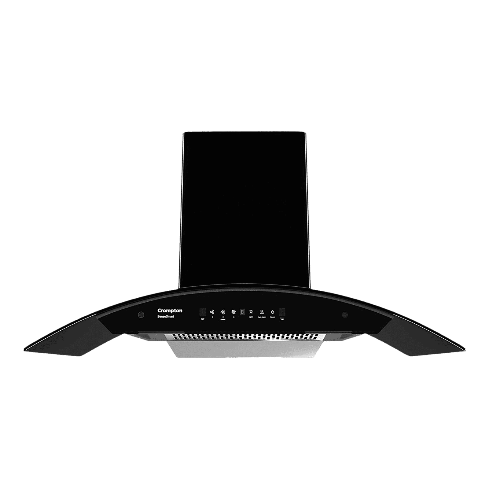 Crompton SensoSmart 90cm 1360m3/hr Ducted Auto Clean Wall Mounted Chimney with Touch Control Panel (Midnight Black)_1