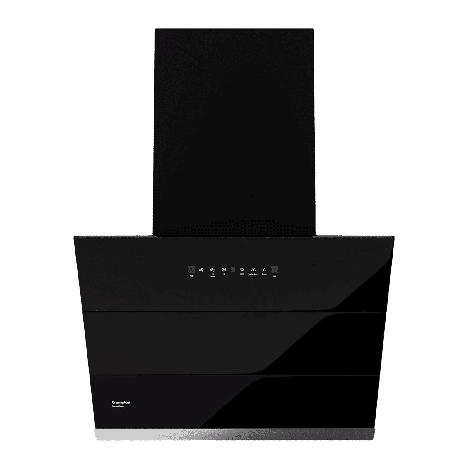 Crompton SensoSmart 60cm 1290m3/hr Ducted Auto Clean Wall Mounted Chimney with Touch Control Panel (Midnight Black)_1