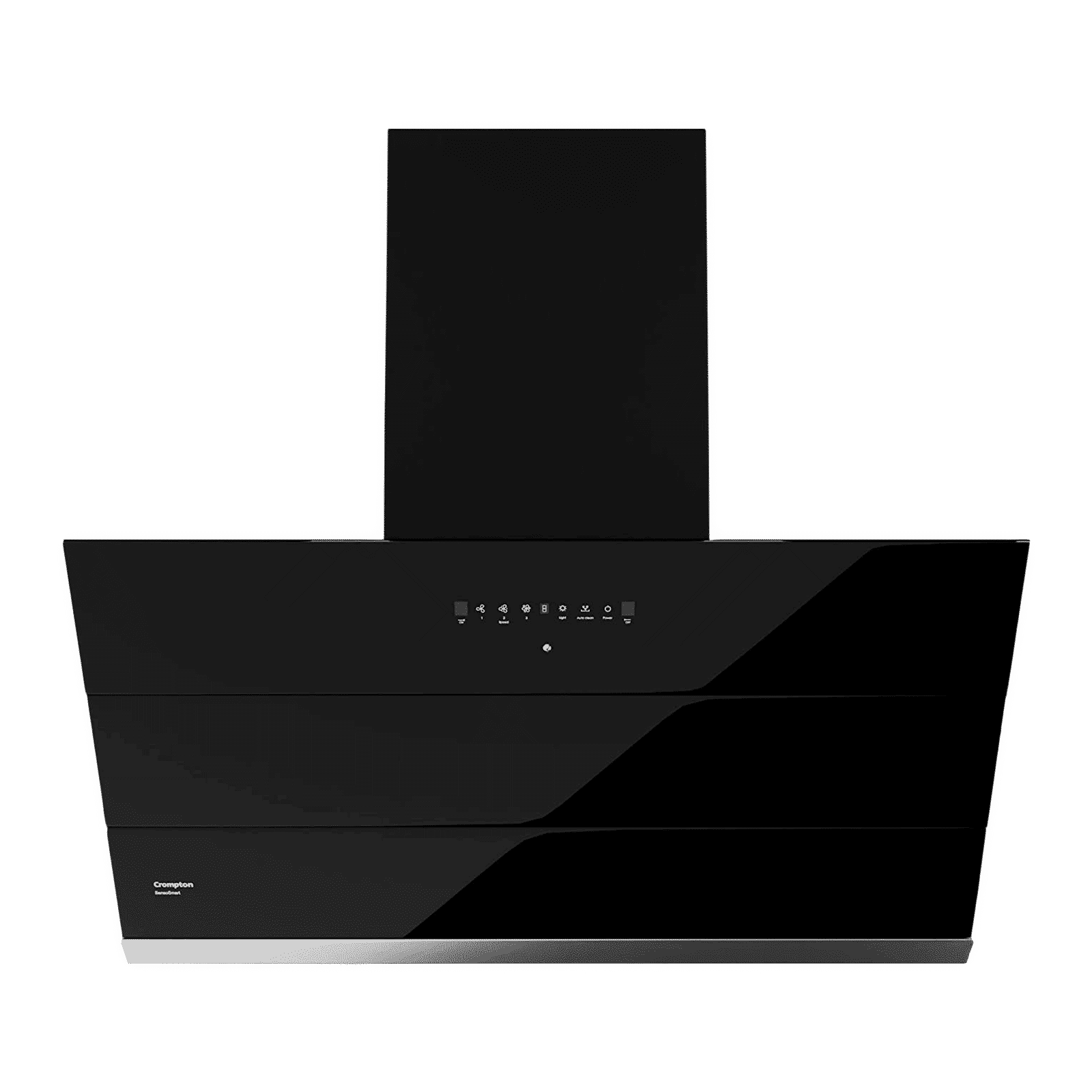 Crompton SensoSmart 90cm 1530m3/hr Ducted Auto Clean Wall Mounted Chimney with Touch Control Panel (Midnight Black)_1