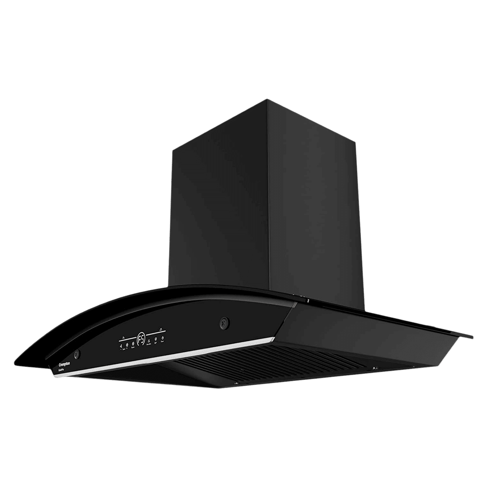 Crompton QuietPro 90cm 1420m3/hr Ductless Auto Clean Wall Mounted Chimney with Touch Control Panel (Midnight Black)_9