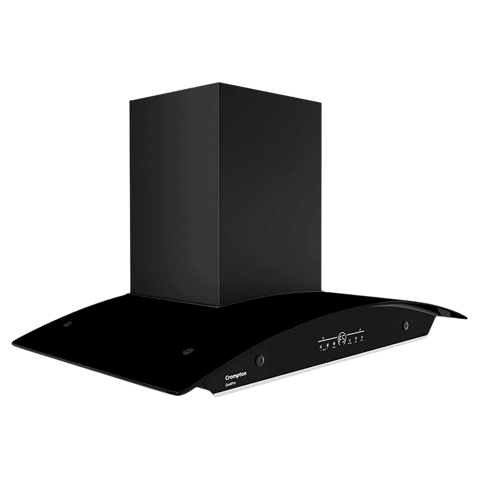 Crompton QuietPro 90cm 1420m3/hr Ductless Auto Clean Wall Mounted Chimney with Touch Control Panel (Midnight Black)_4