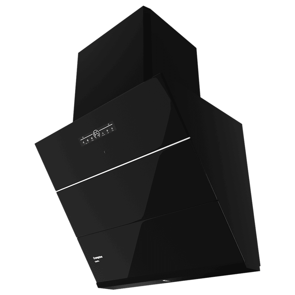 Crompton QuietPro 60cm 1780m3/hr Ductless Auto Clean Wall Mounted Chimney with Touch Control Panel (Midnight Black)_4