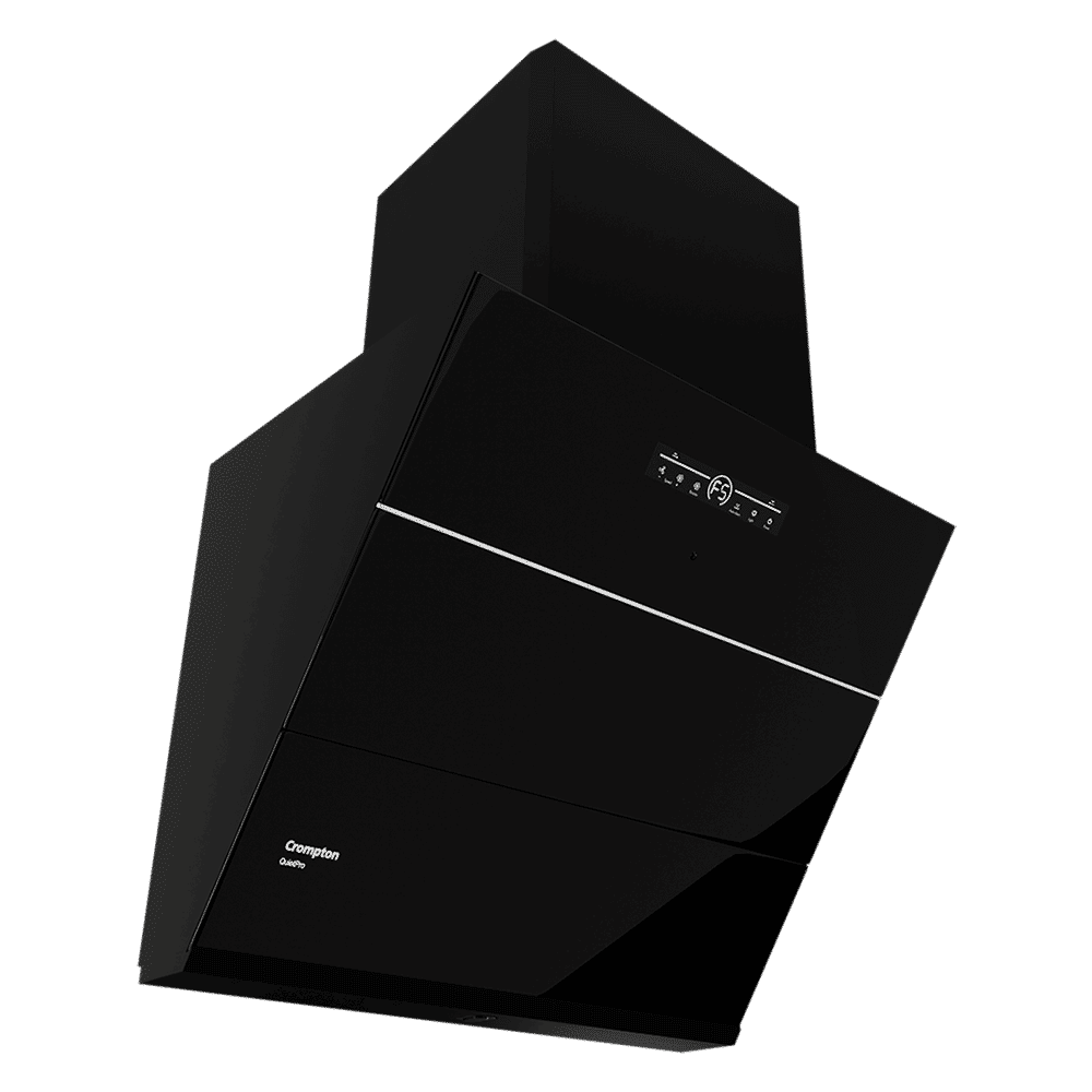 Crompton QuietPro 60cm 1780m3/hr Ductless Auto Clean Wall Mounted Chimney with Touch Control Panel (Midnight Black)_5