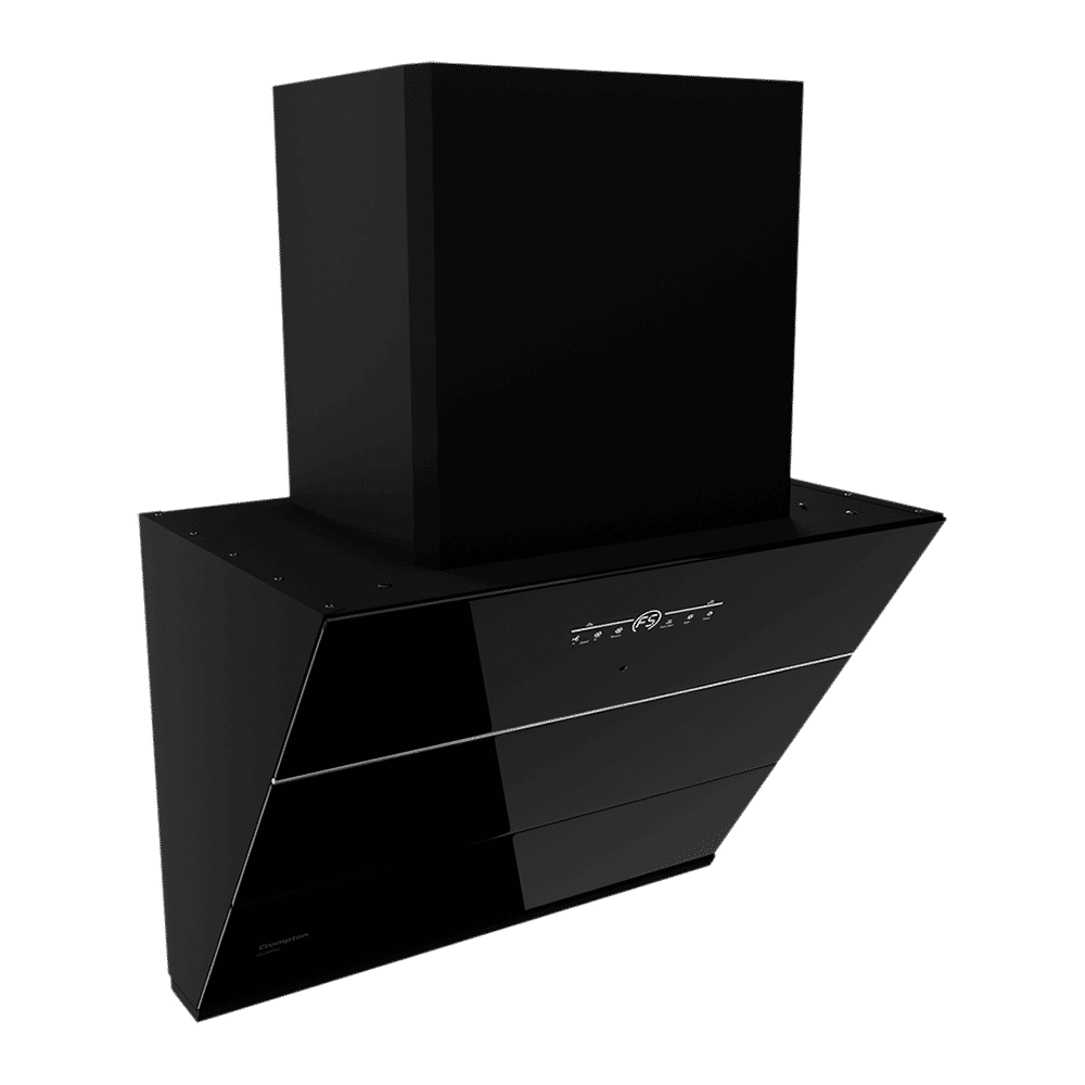 Crompton QuietPro 60cm 1780m3/hr Ductless Auto Clean Wall Mounted Chimney with Touch Control Panel (Midnight Black)_6