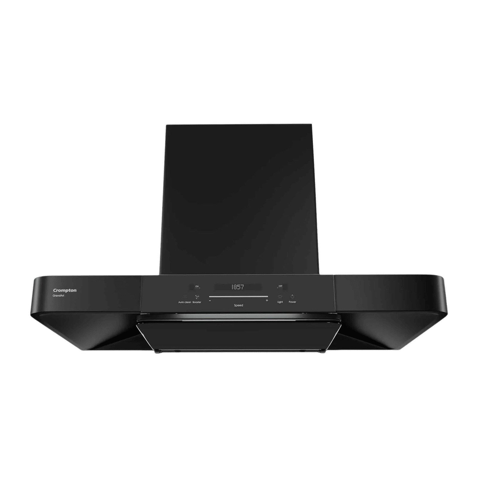Crompton GrandArt 90cm 1890m3/hr Ducted Auto Clean Wall Mounted Chimney with Touch Control Panel (Midnight Black)_1