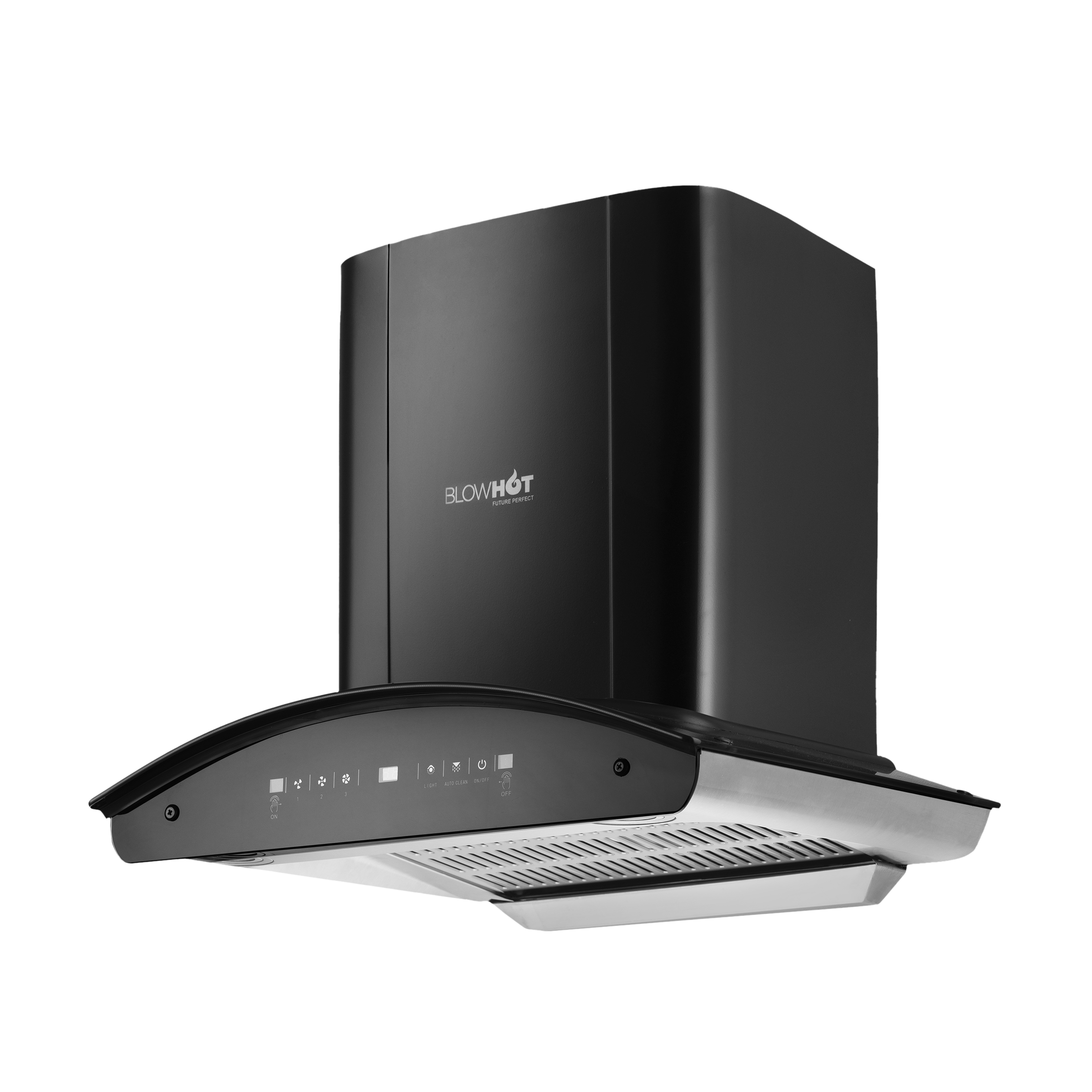BLOWHOT Evana S BAC MS 60cm 1200m3/hr Ducted Auto Clean Wall Mounted Chimney with Motion Sensor (Black)_4