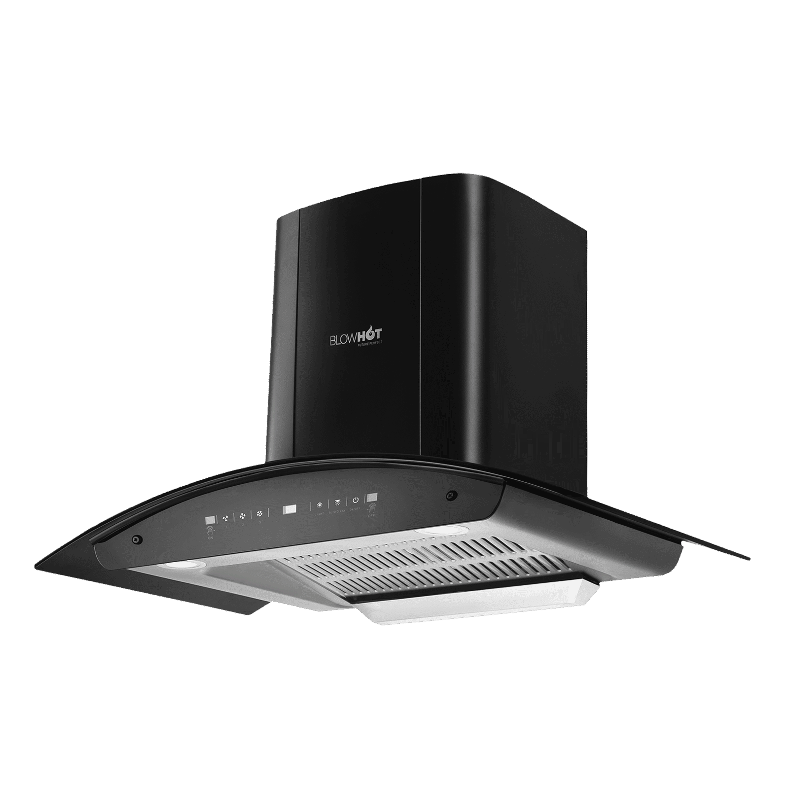 BLOWHOT Evana L BAC MS 90cm 1200m3/hr Ducted Auto Clean Wall Mounted Chimney with Motion Sensor (Matt Black)_4