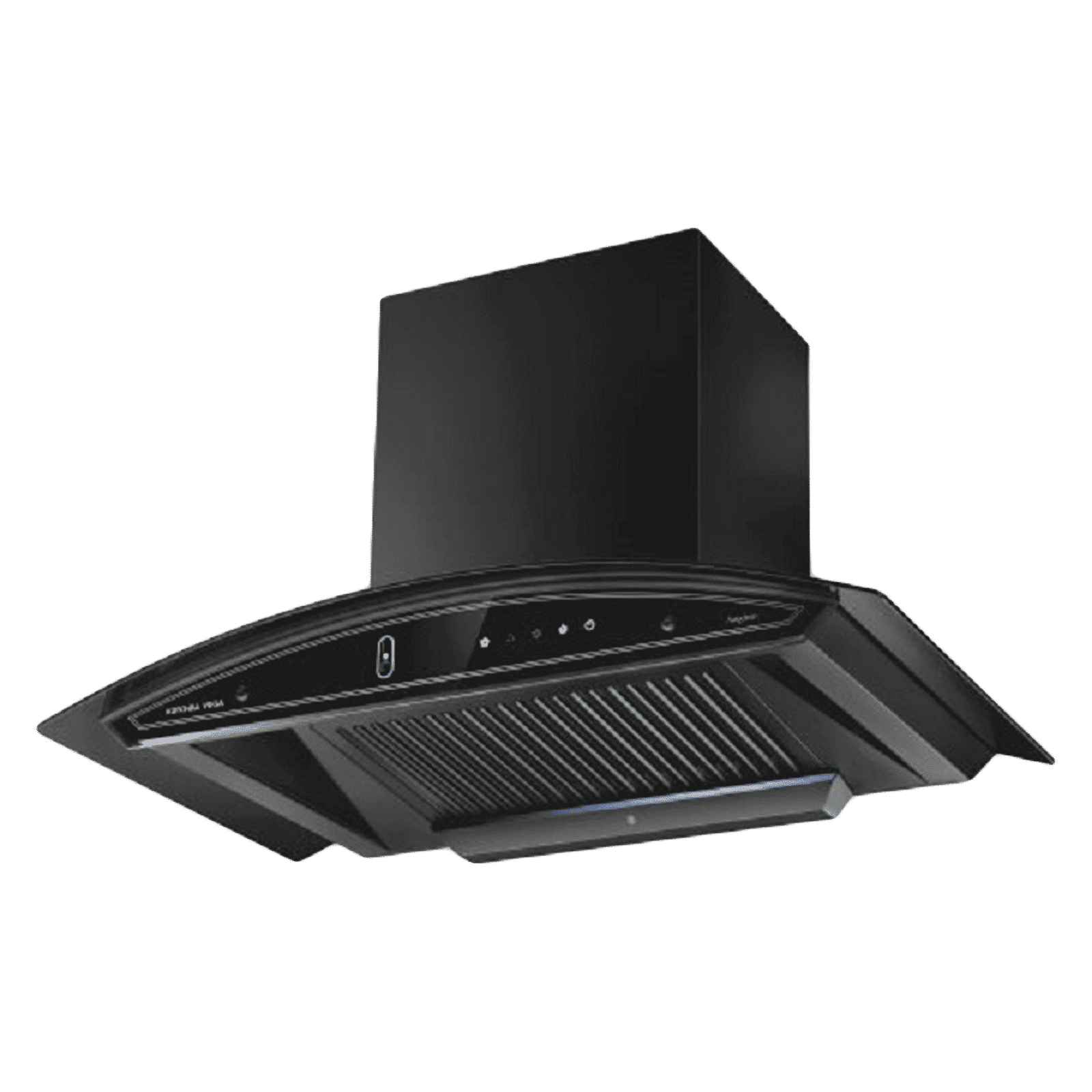 Kutchina VEGA DLX 90 90cm 1400m3/hr Ducted Auto Clean Wall Mounted Chimney with Wave Sensor Control (Black)_1