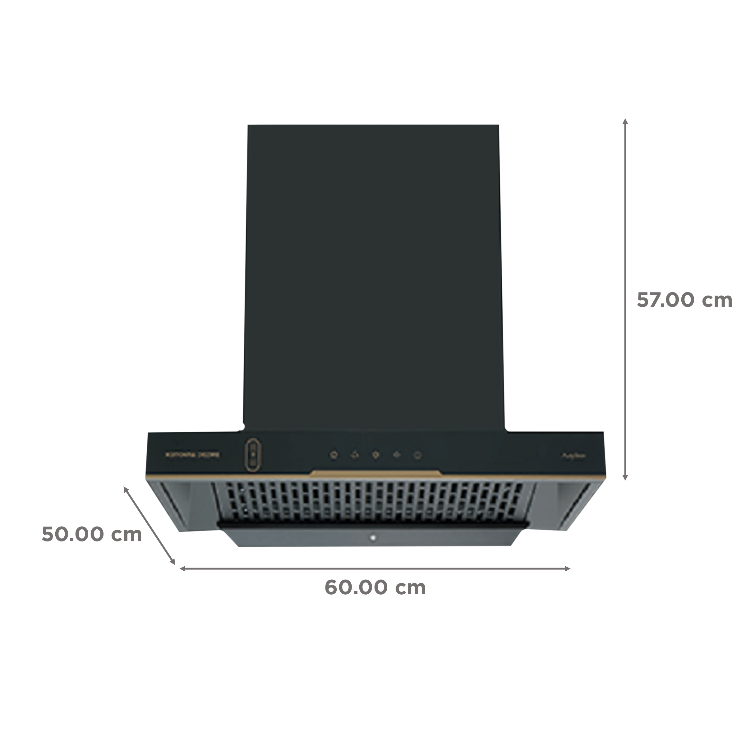 Kutchina DEZIRE 60 60cm 1200m3/hr Ducted Auto Clean Wall Mounted Chimney with Wave Sensor (Black)_2