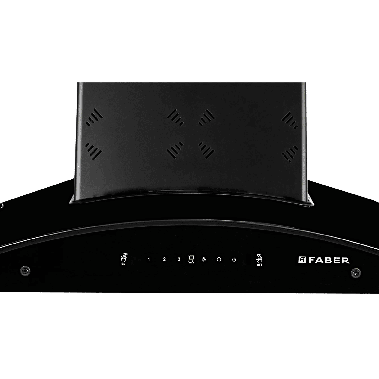 FABER Hood Ellora 3D IN HC SC BF BK 90cm 1400m3/hr Ducted Auto Clean Wall Mounted Chimney with Baffle Filter (Black)_5