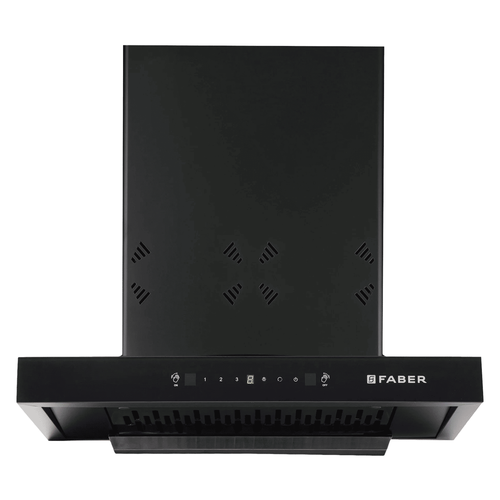 FABER HOOD CYGNUS IN 3D HC SC FL BK 60cm 1350m3/hr Ducted Auto Clean Wall Mounted Chimney with Odor Sensor (Black)_1