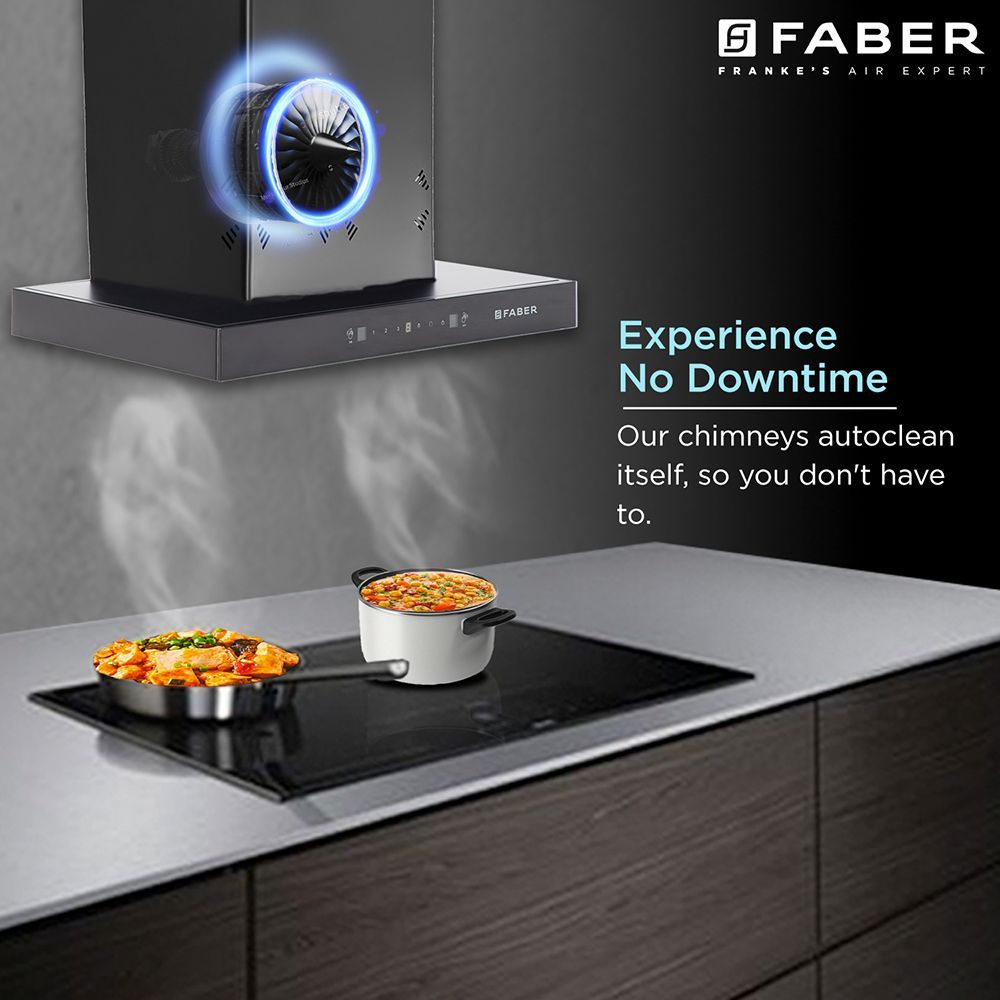 FABER HOOD CYGNUS IN 3D HC SC FL BK 60cm 1350m3/hr Ducted Auto Clean Wall Mounted Chimney with Odor Sensor (Black)_14