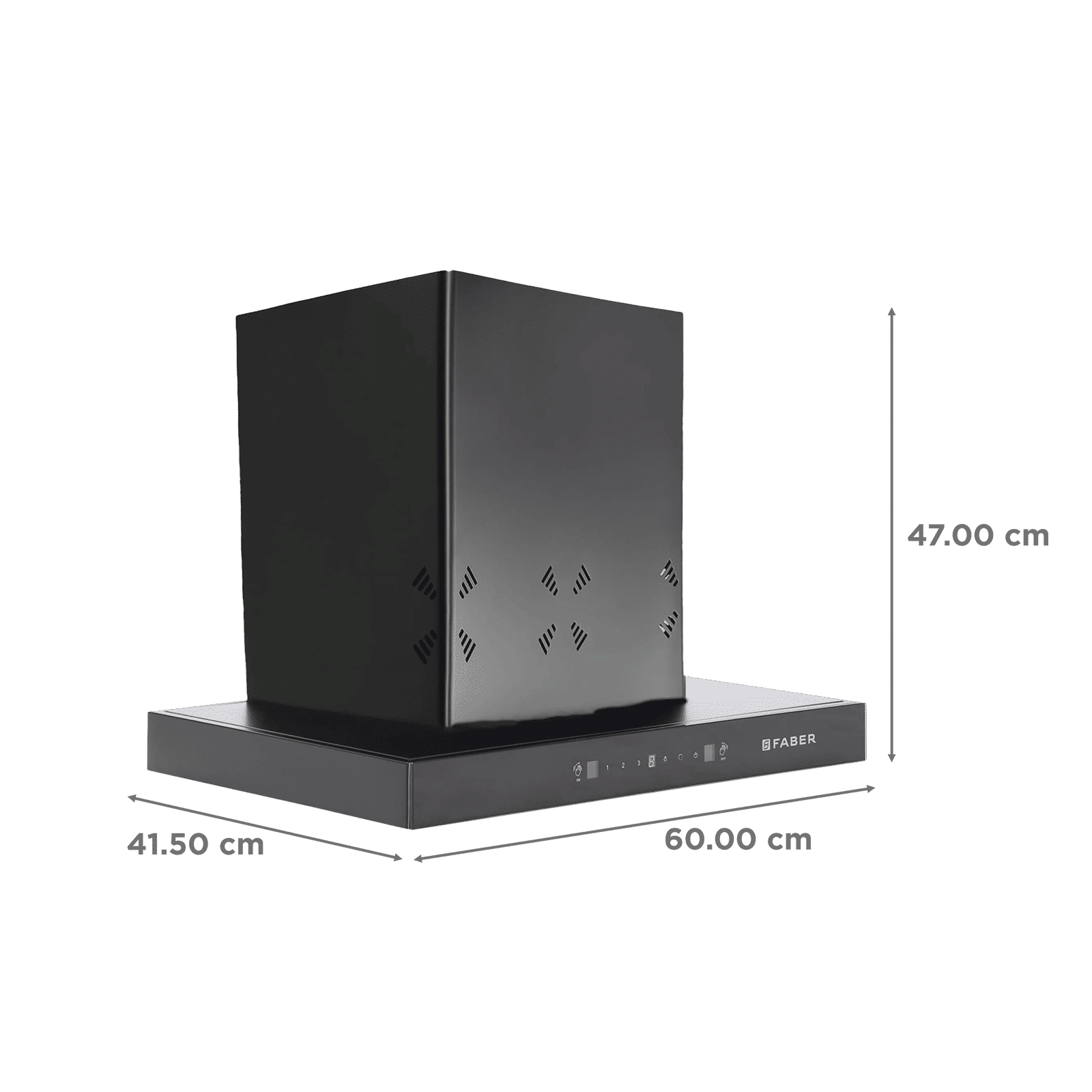 FABER HOOD CYGNUS IN 3D HC SC FL BK 60cm 1350m3/hr Ducted Auto Clean Wall Mounted Chimney with Odor Sensor (Black)_2