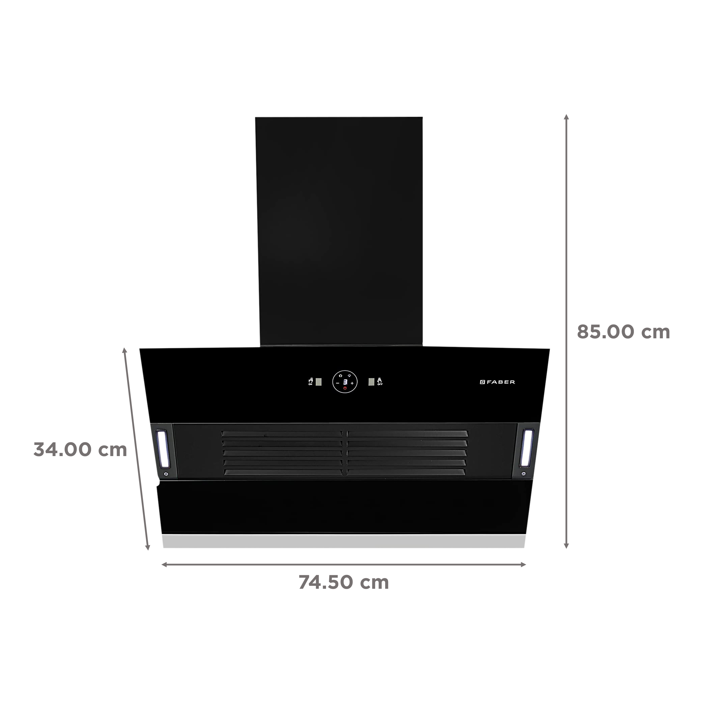 Faber Hood Vertigo 75cm 1200m3/hr Ducted Auto Clean Wall Mounted Chimney with Filterless Technology (Black)_2
