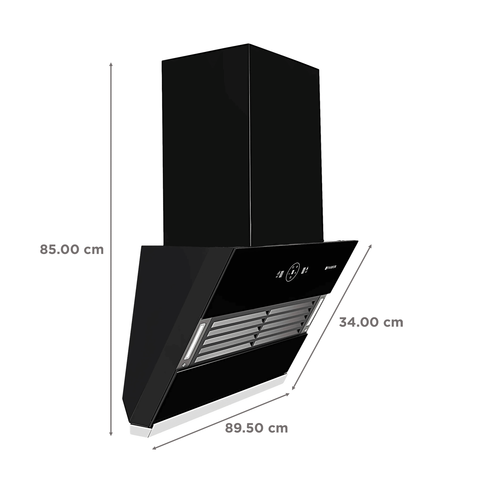 FABER HOOD VERTIGO FL SC AC BK 90cm 1200m3/hr Ducted Auto Clean Wall Mounted Chimney with Filterless Technology (Black)_2