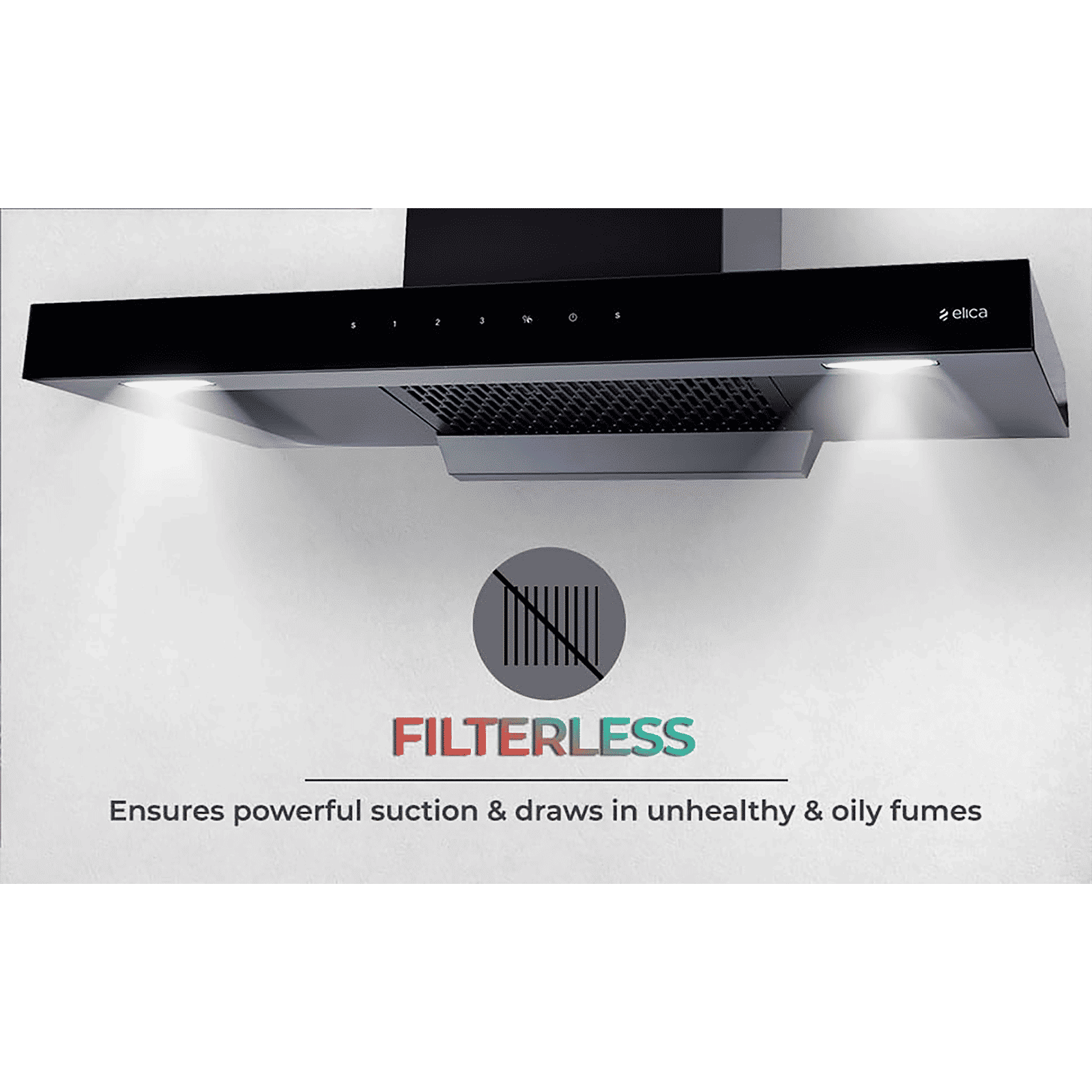 elica FL 900 SPT HAC MS 90cm 1310m3/hr Ducted Auto Clean Wall Mounted Chimney with Motion Sensor (Nero) elica FL 900 SPT HAC MS 90cm 1310m3/hr Ducted Auto Clean Wall Mounted Chimney with Motion Sensor (Nero)_15