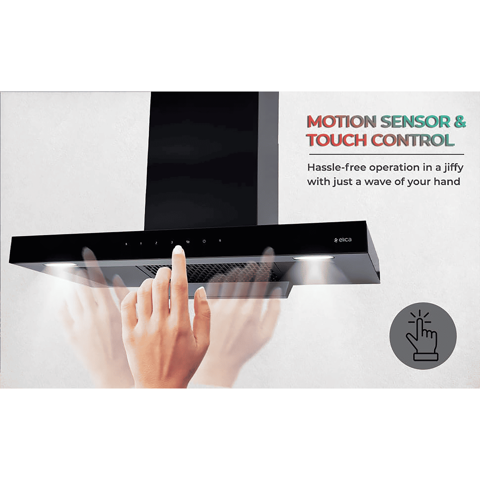 elica FL 900 SPT HAC MS 90cm 1310m3/hr Ducted Auto Clean Wall Mounted Chimney with Motion Sensor (Nero) elica FL 900 SPT HAC MS 90cm 1310m3/hr Ducted Auto Clean Wall Mounted Chimney with Motion Sensor (Nero)_17