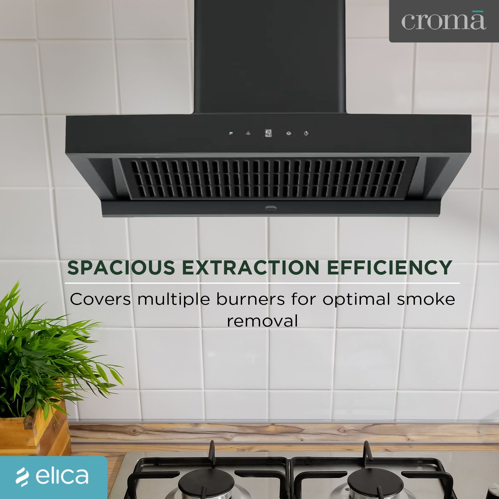 elica Kitchenhood 60cm 1400m3/hr Ducted Auto Clean Wall Mounted Chimney with Motion Sensor Control (Nero)_5