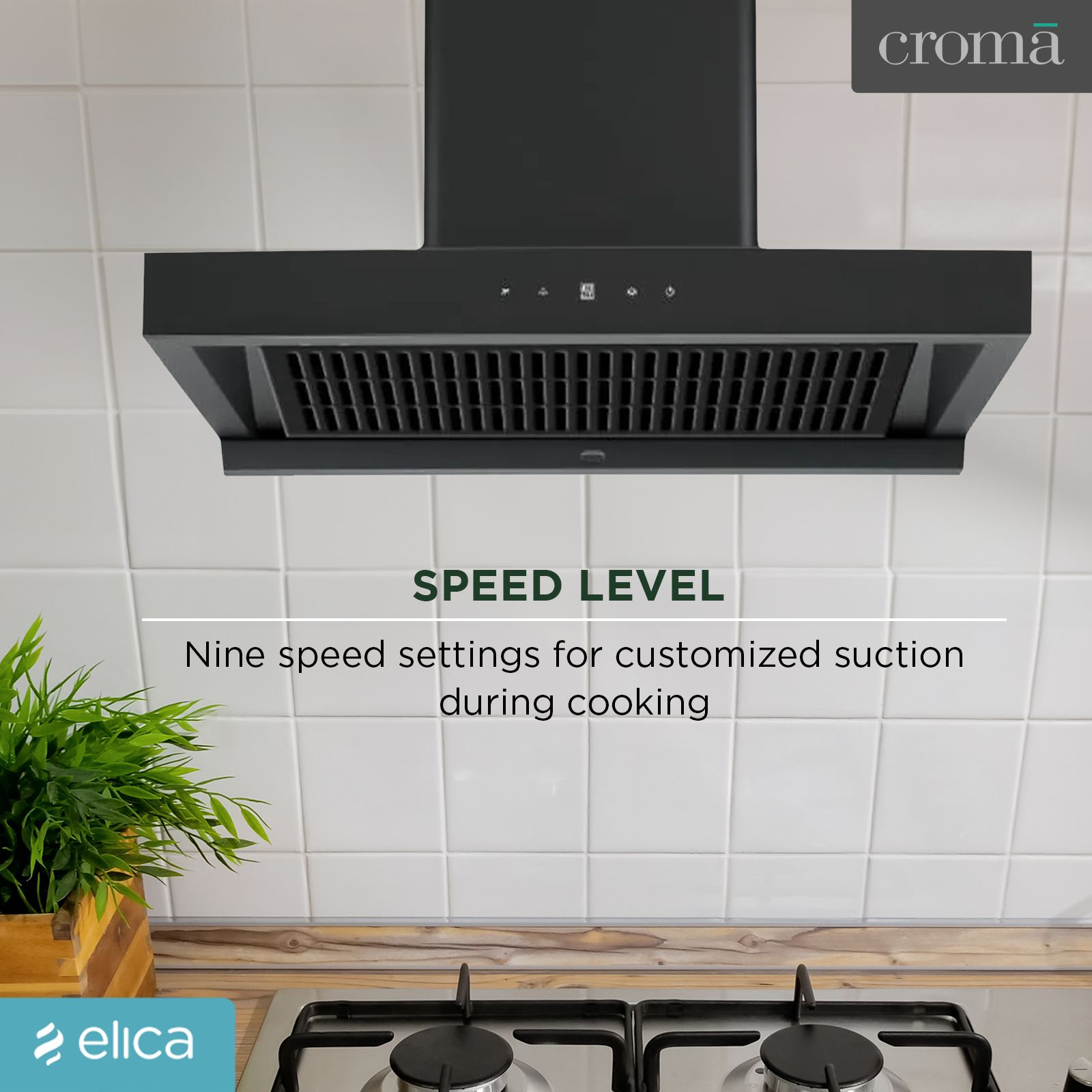elica Kitchenhood 60cm 1400m3/hr Ducted Auto Clean Wall Mounted Chimney with Motion Sensor Control (Nero)_7