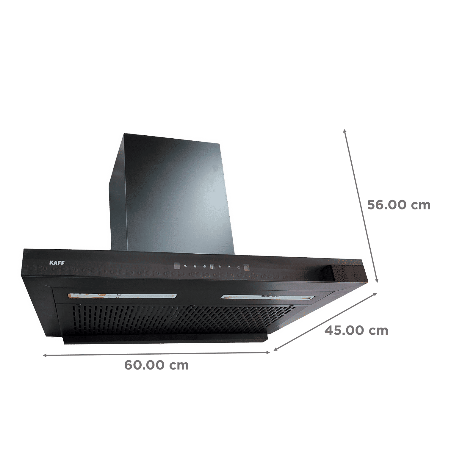 KAFF ASHPRO DHC 60cm 1200m3/hr Ducted Auto Clean Wall Mounted Chimney with Touch Control Panel (Black)_2