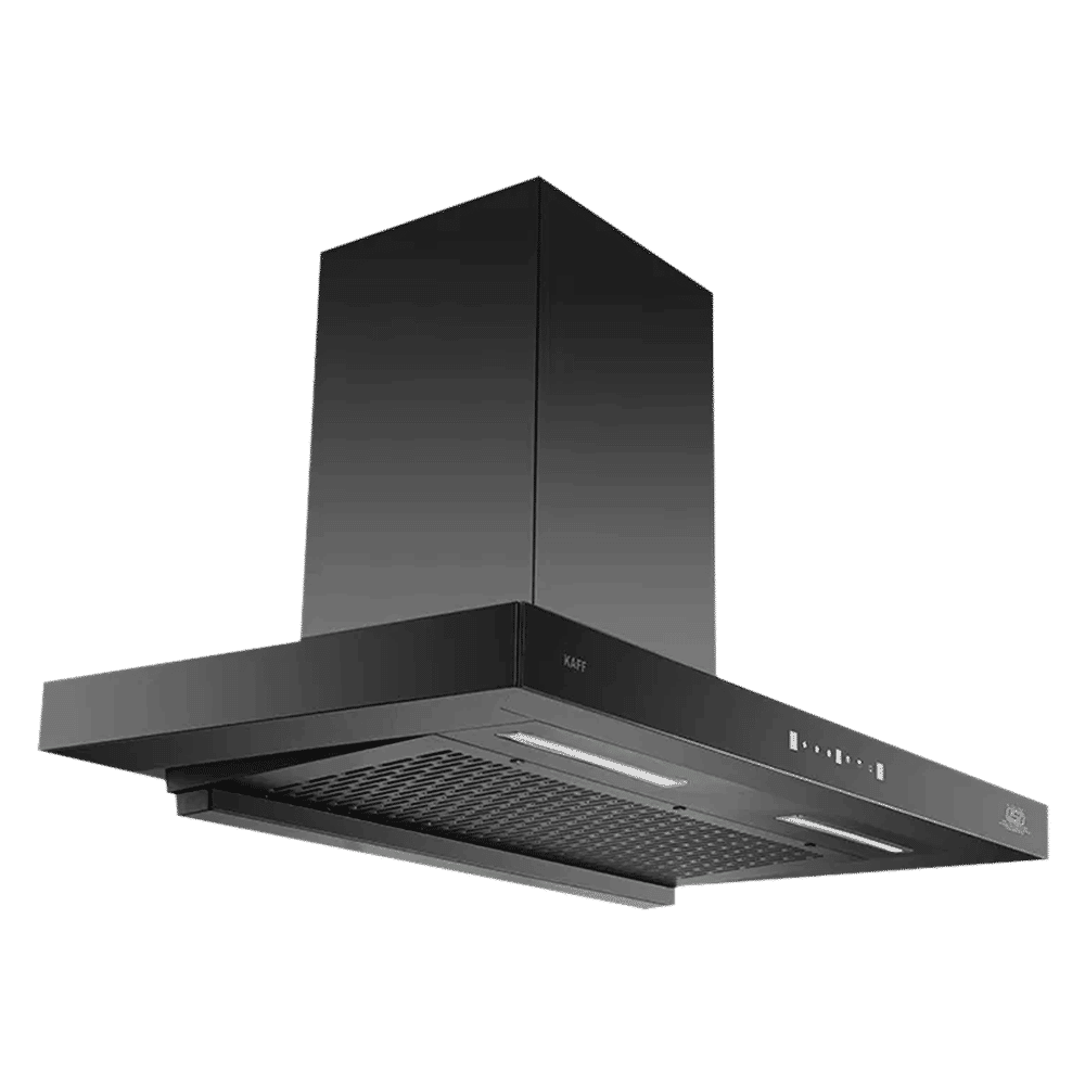 KAFF Ashpro 90cm 1180m3/hr Ducted Auto Clean Wall Mounted Chimney with Touch Control Panel (Black)_3