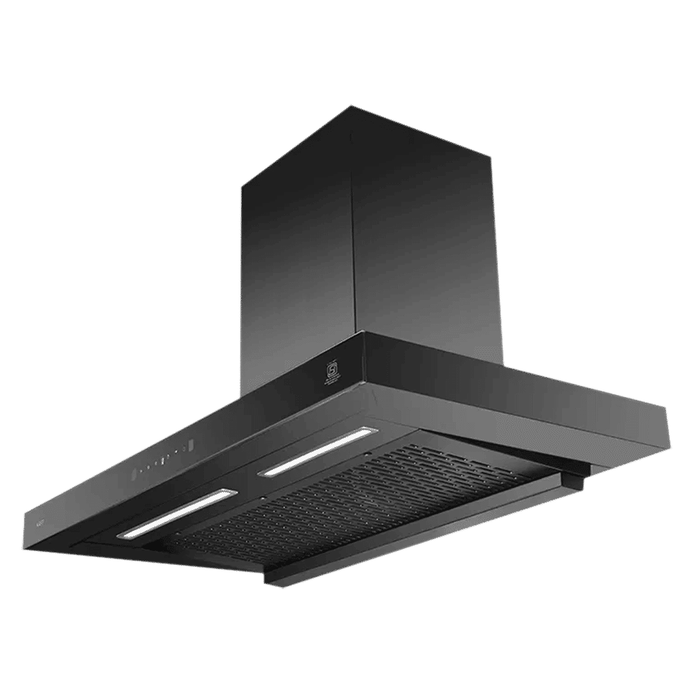 KAFF Ashpro 90cm 1180m3/hr Ducted Auto Clean Wall Mounted Chimney with Touch Control Panel (Black)_4