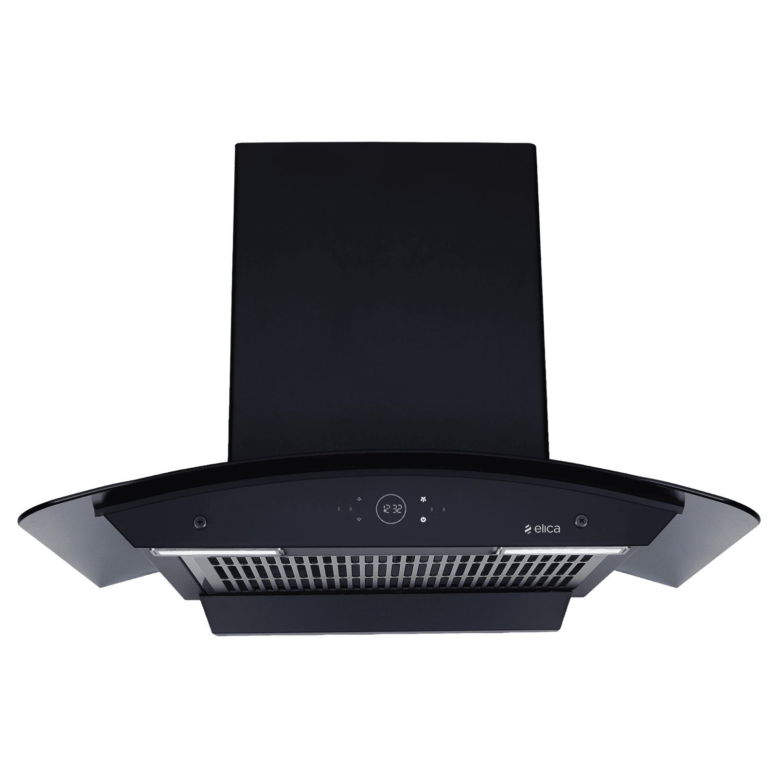 elica ISMART GLACE FL HAC 75 LTW NERO 75cm 2300m3/hr Ducted Auto Clean Wall Mounted Chimney with Motion Sensor (Black)_1