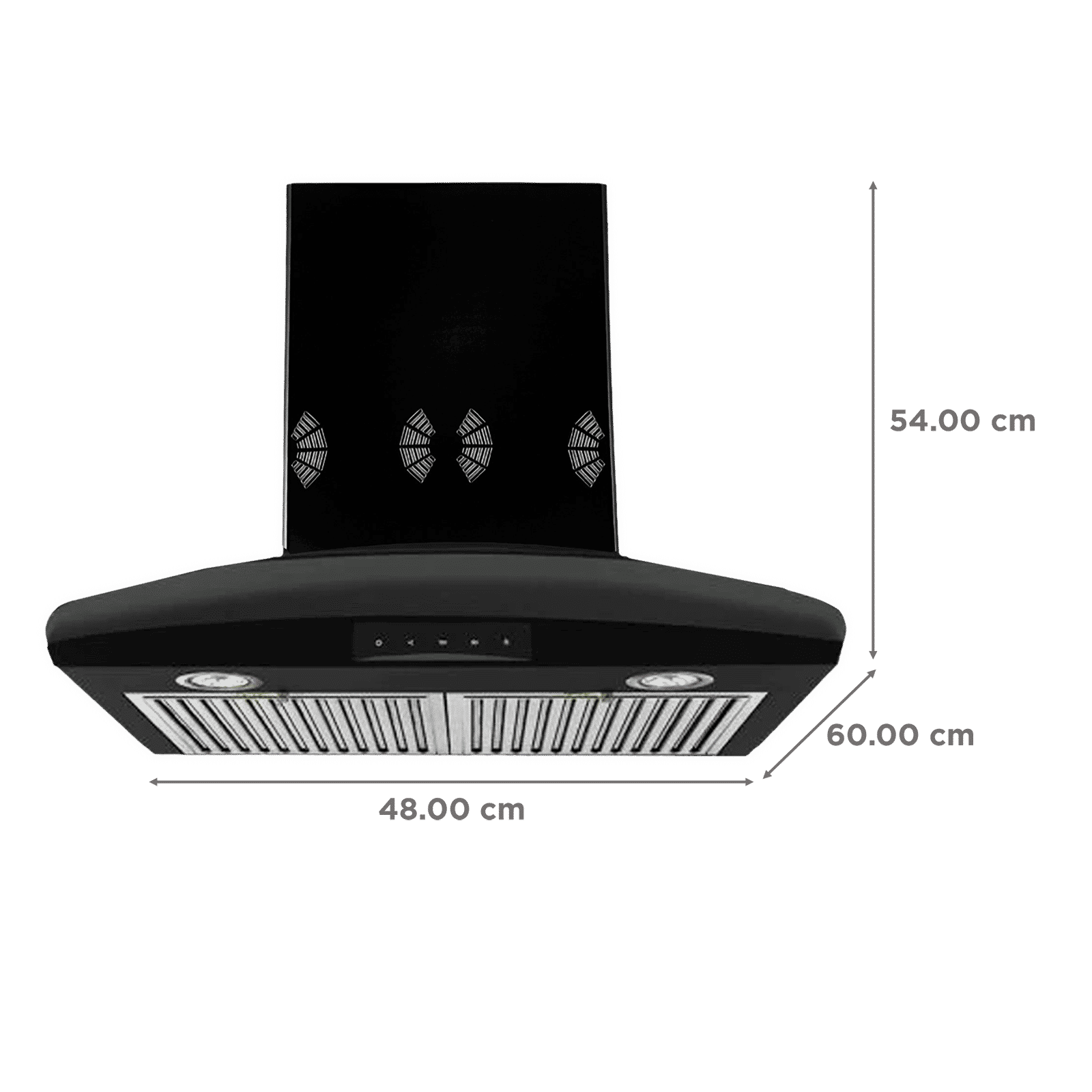 FABER HOOD TRATTO3DTCBKLTW60 61cm 1000m3/hr Ductless Wall Mounted Chimney with Meticulously Designed (Black)_2