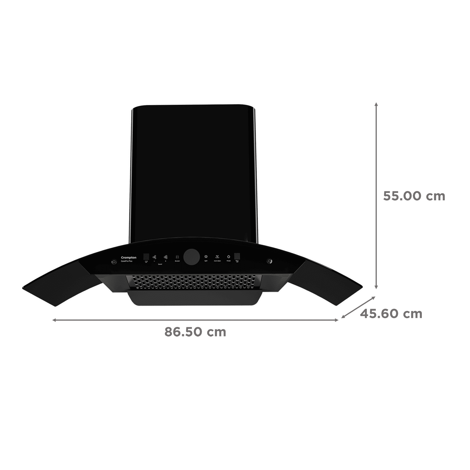 Crompton QuietPro Plus 90cm 1660m³/hr Ducted Auto Clean Wall Mounted Chimney with Gesture Control (Black) Crompton QuietPro Plus 90cm 1660m³/hr Ducted Auto Clean Wall Mounted Chimney with Gesture Control (Black)_2