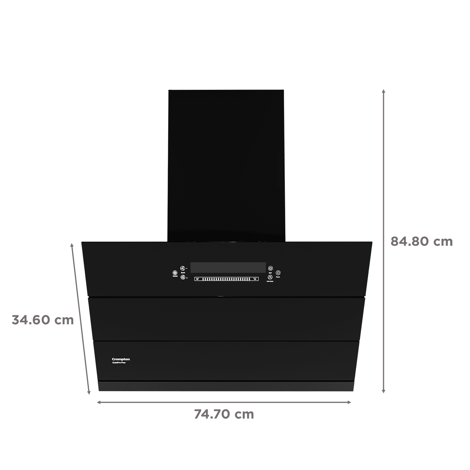 Crompton QuietPro Plus 75cm 1800m³/hr Ducted Auto Clean Wall Mounted Chimney with Gesture Control (Black)_2