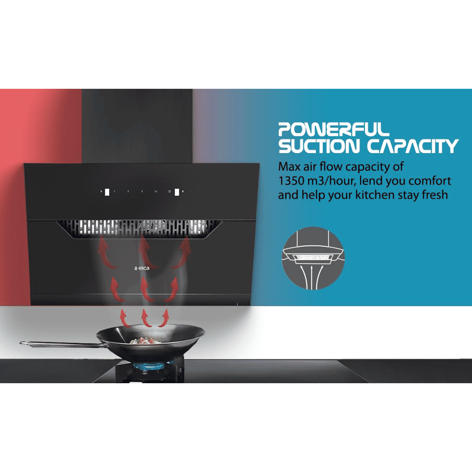 elica EFL 207 HAC LTW VMS 90cm 1350m3/hr Ductled Auto Clean Wall Mounted Chimney with Motion Sensor Control (Black)_10