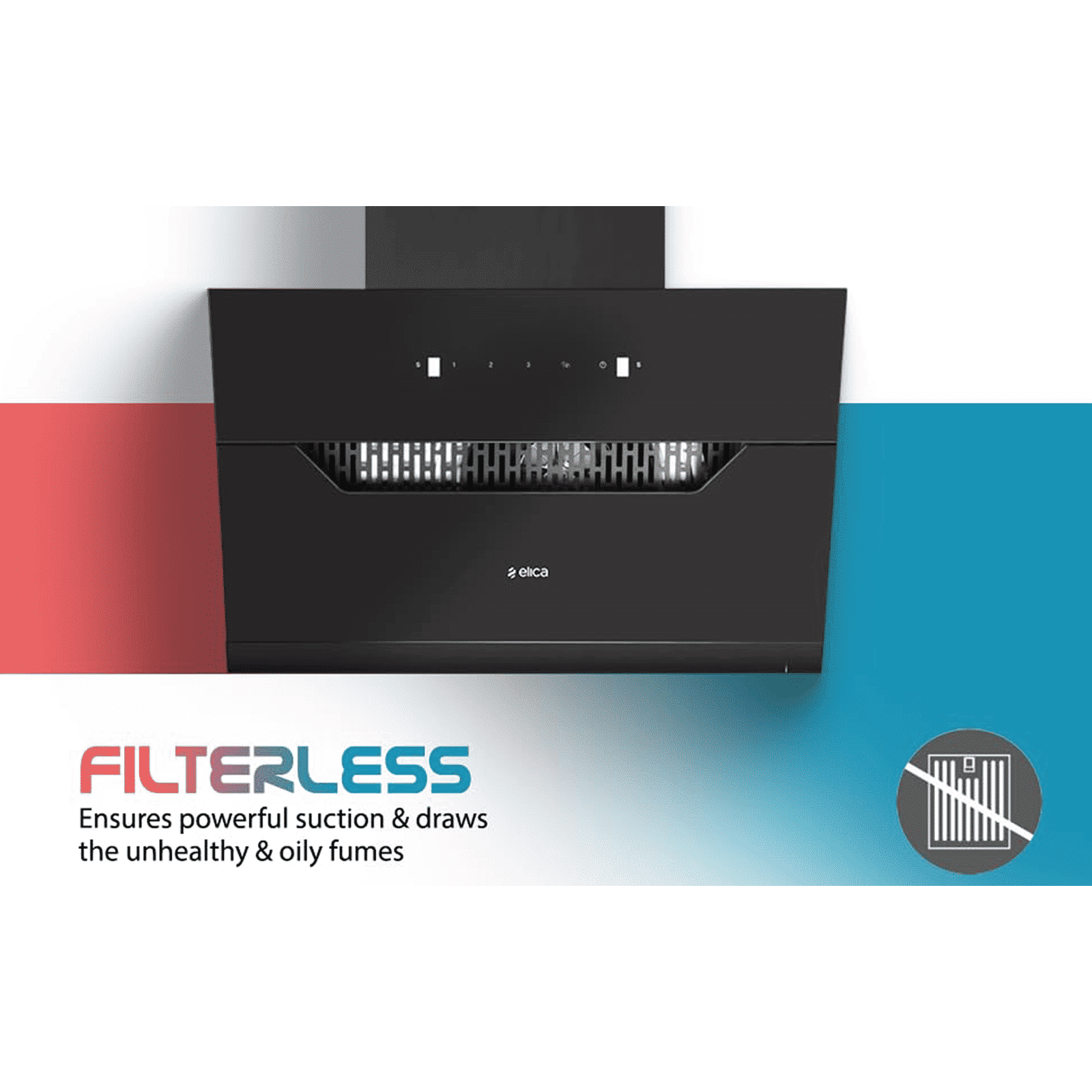 elica EFL 207 HAC LTW VMS 60 60cm 1350m3/hr Ductless Auto Clean Wall Mounted Chimney with Motion Sensor Control (Black)_8