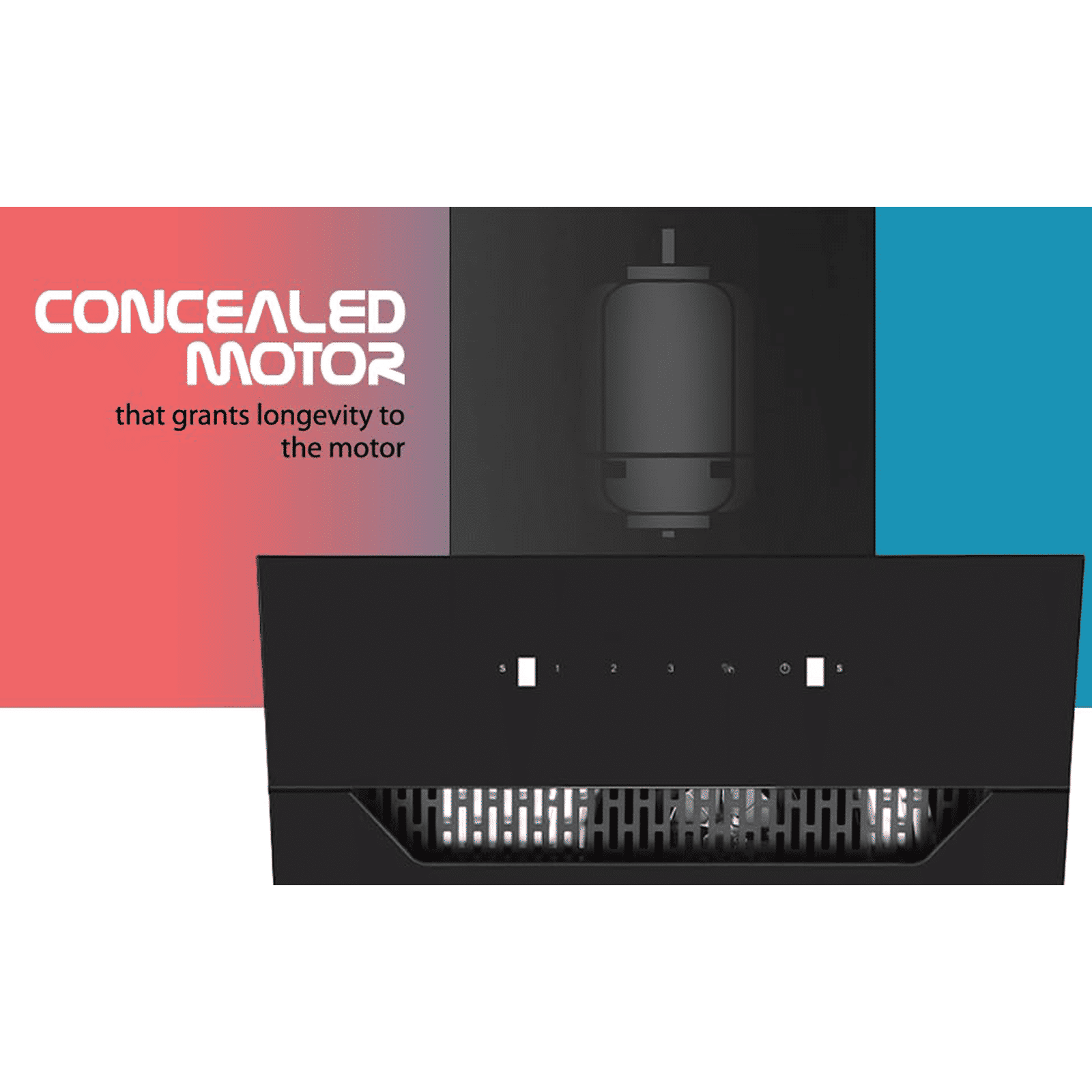 elica EFL 207 HAC LTW VMS 60 60cm 1350m3/hr Ductless Auto Clean Wall Mounted Chimney with Motion Sensor Control (Black)_4