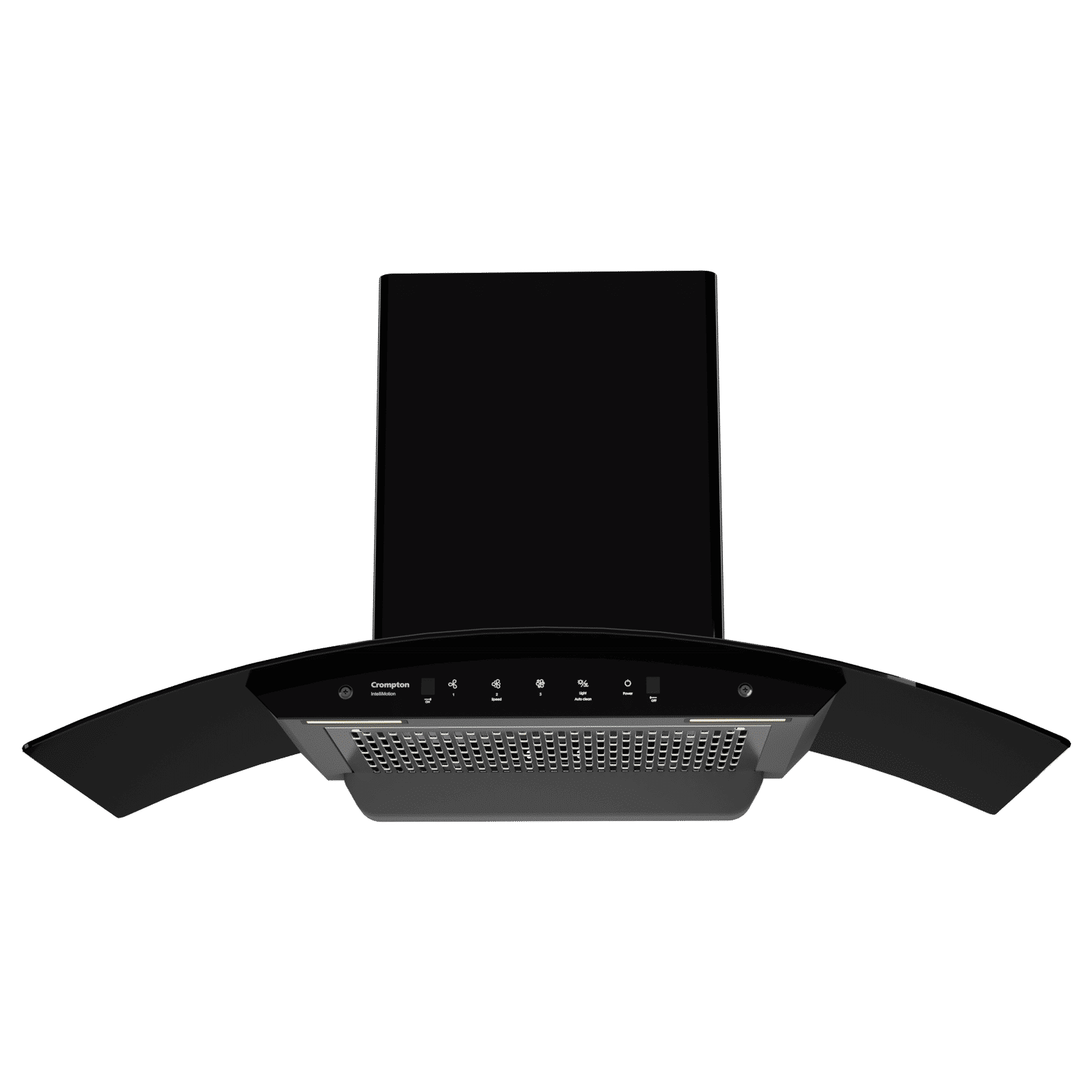 Crompton IntelliMotion 90cm 1203m³/hr Ducted Wall Mounted Chimney with Filterless Technology (Black)_1