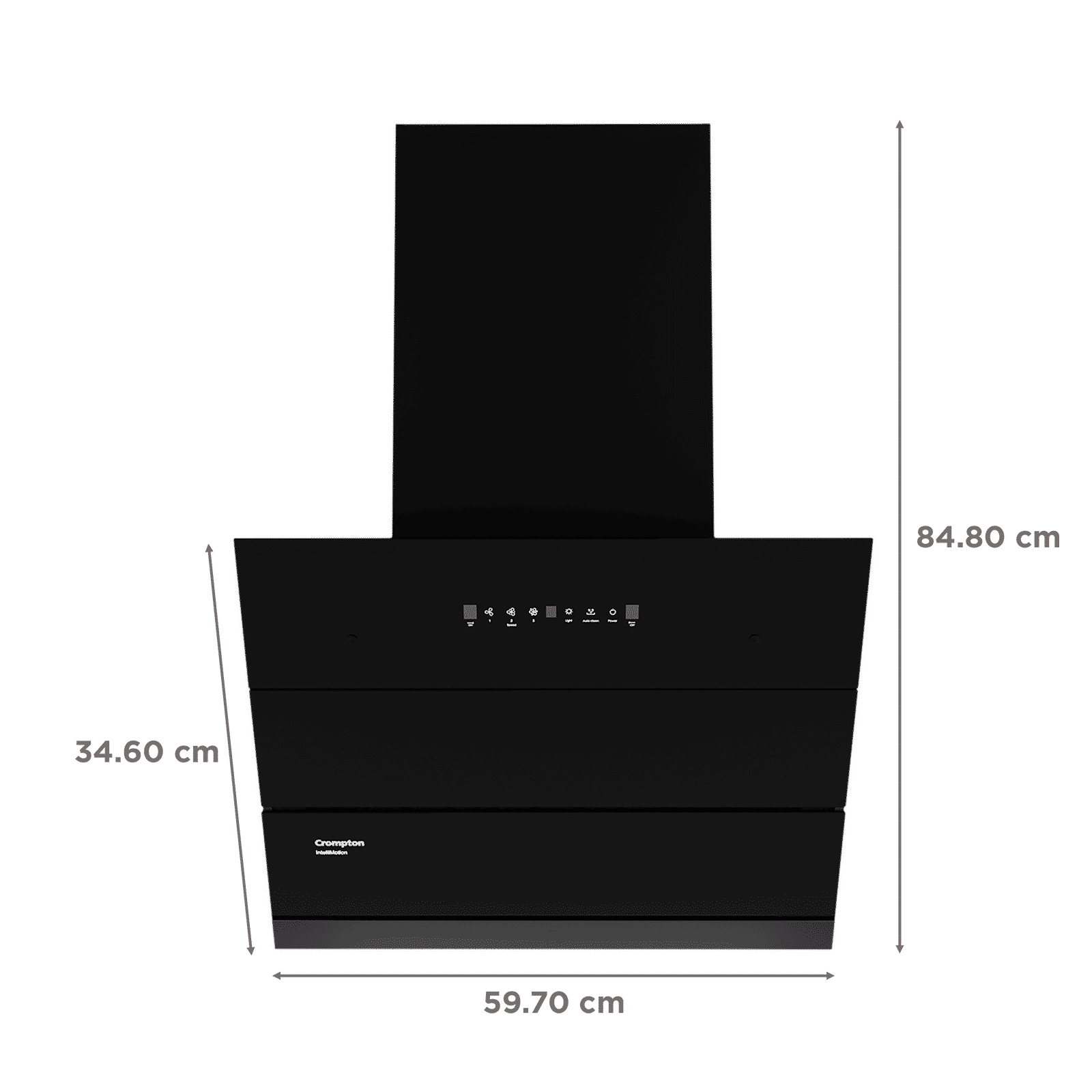 Crompton IntelliMotion 60cm 1338m³/hr Ducted Auto Clean Wall Mounted Chimney with Gesture Control (Black) Crompton IntelliMotion 60cm 1338m³/hr Ducted Auto Clean Wall Mounted Chimney with Gesture Control (Black)_2